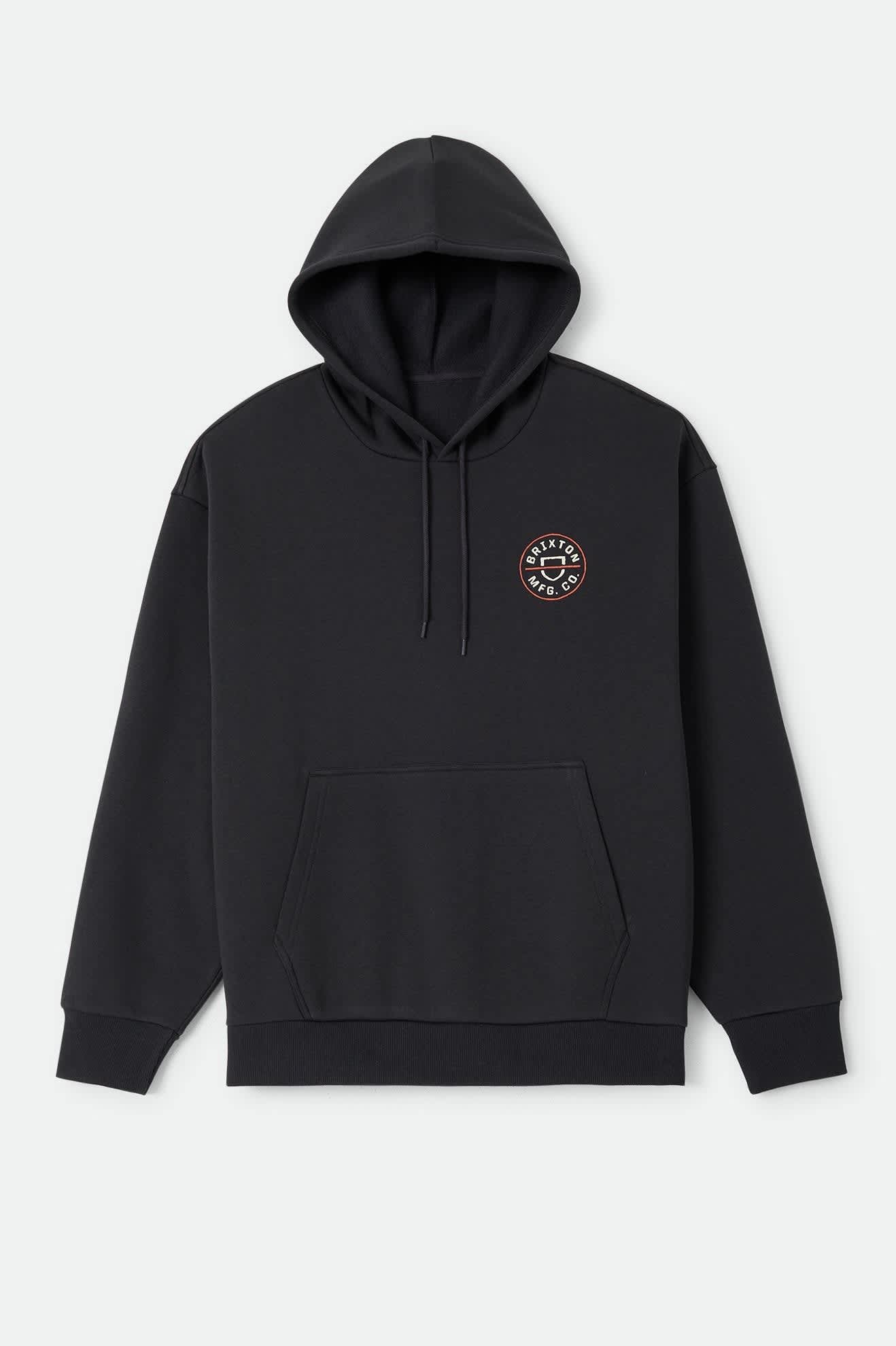 brixton-crest-ii-hood-hoodie-schwarz image 1