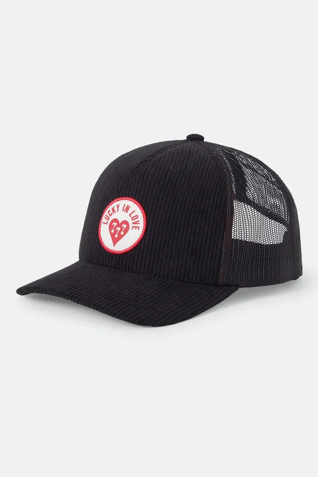brixton-lucky-in-love-trucker-cap-schwarz-cord image 1
