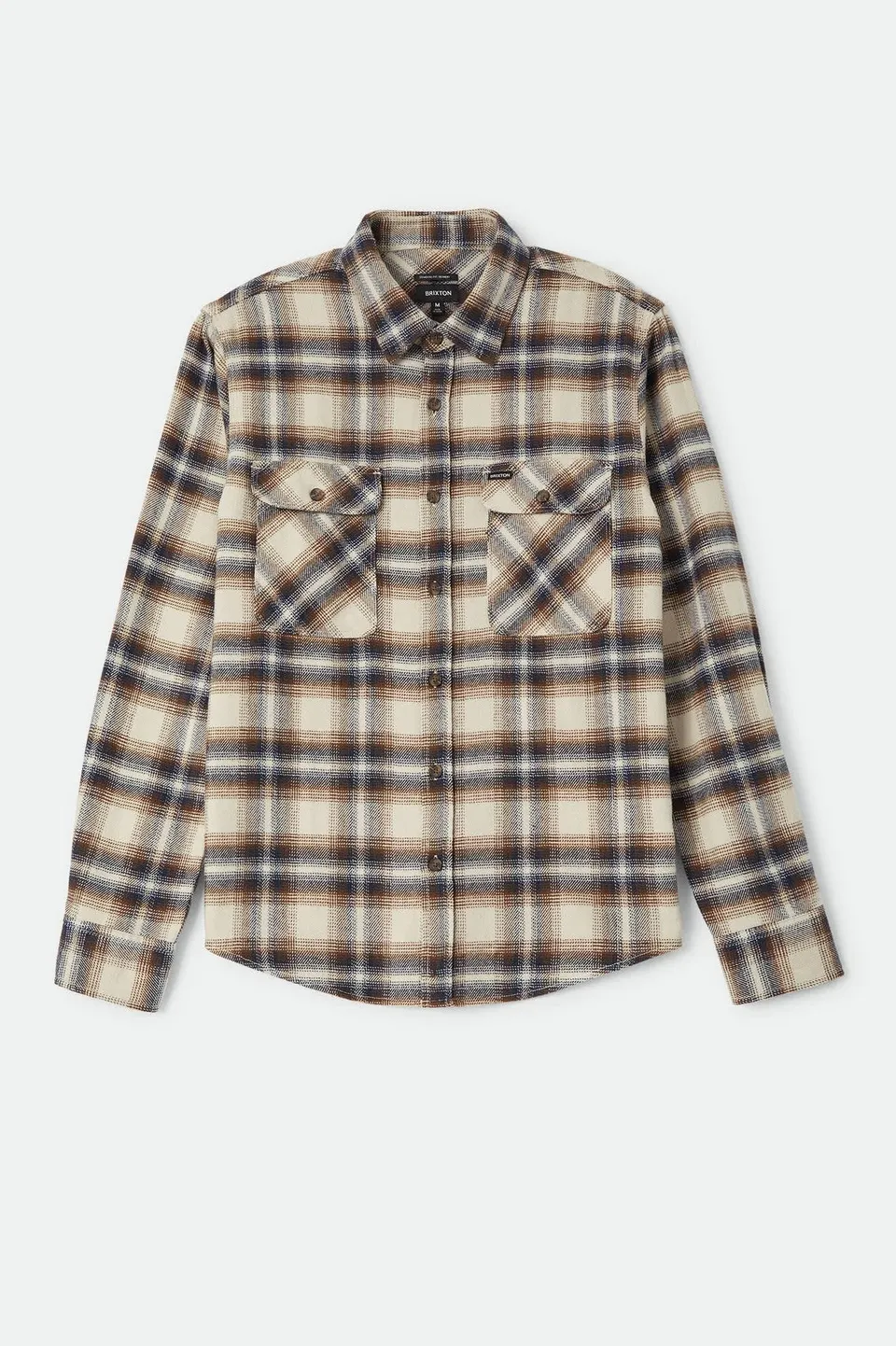 brixton-bowery-flanellhemd-soft-brown-plaid-kariert image 1