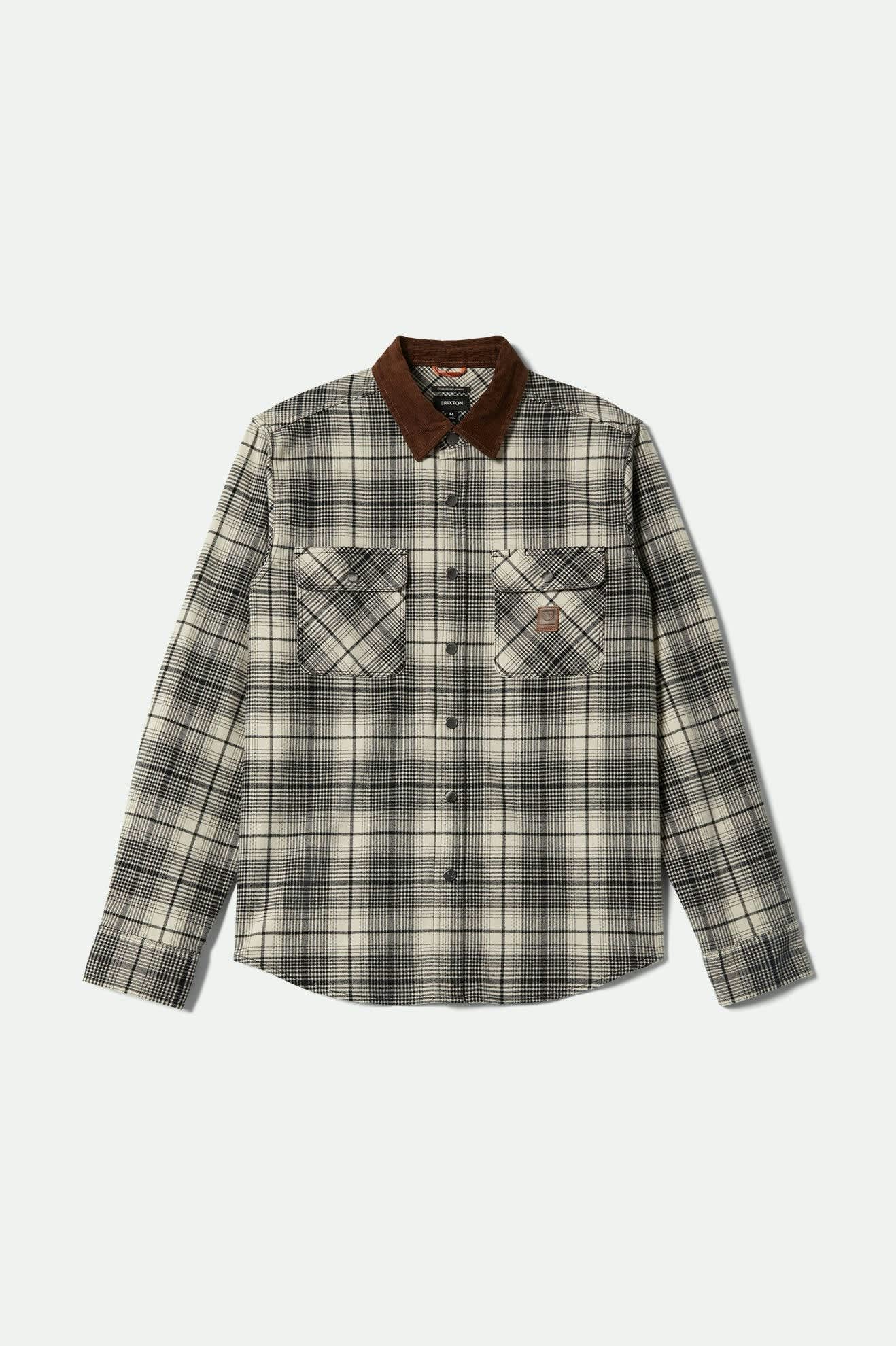 brixton-builders-bowery-flanellhemd-off-white-black-stretch image 1