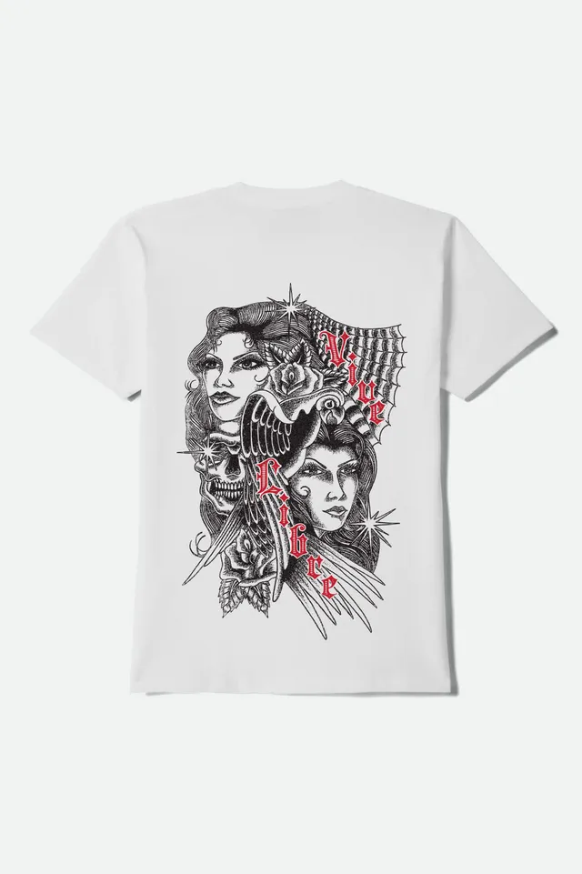 brixton-marquis-short-sleeve-t-shirt-white-tattoo-print image 1