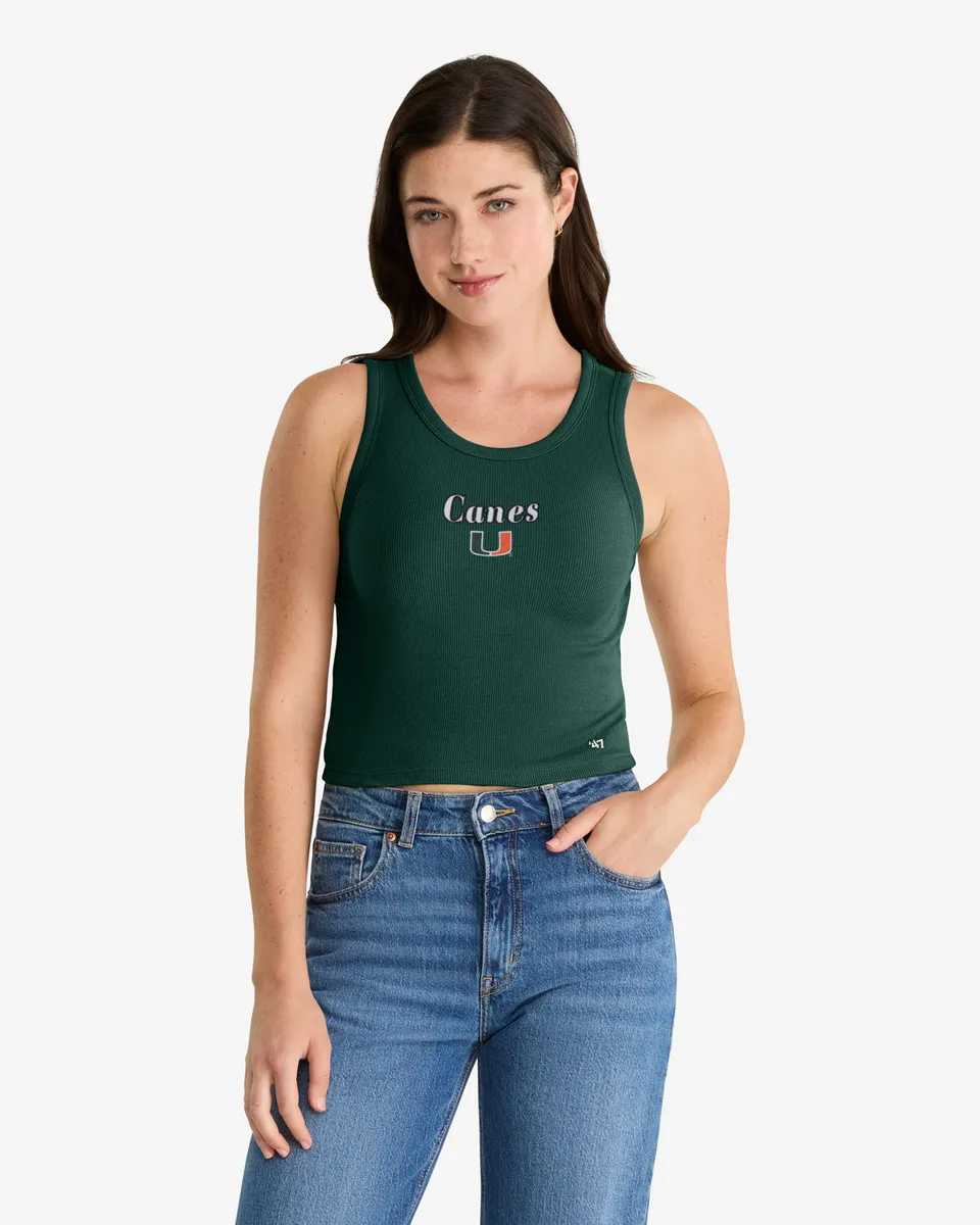 47-baby-rib-tank-miami-hurricanes-top-gr-n-damen image 1