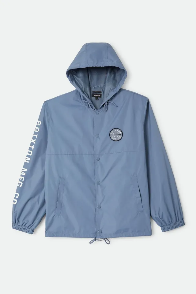 brixton-claxton-lightweight-jacke-kapuze-slate-blue image 1
