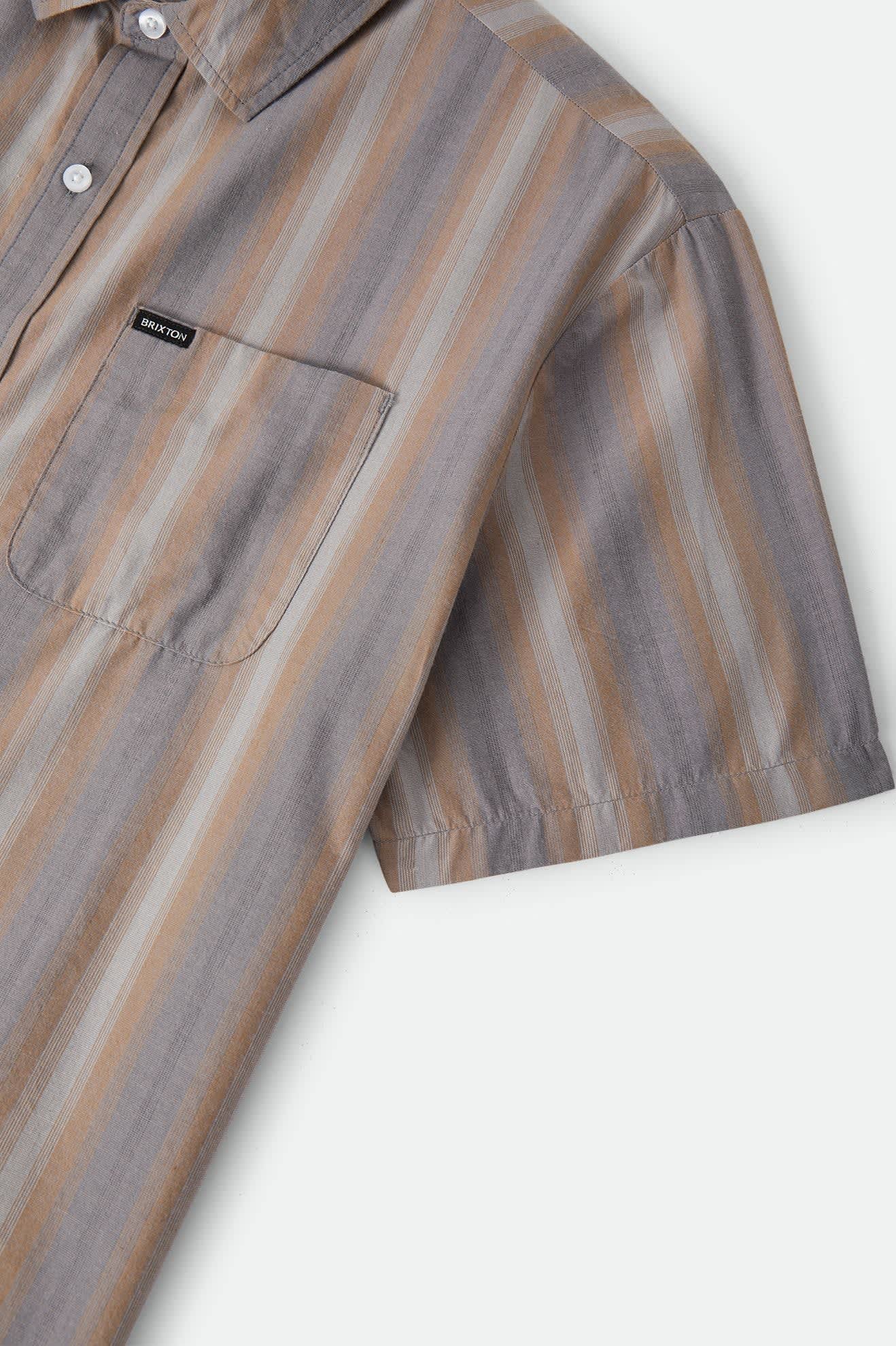 brixton-cru-shirt-herren-charcoal-shadow-stripe image 8