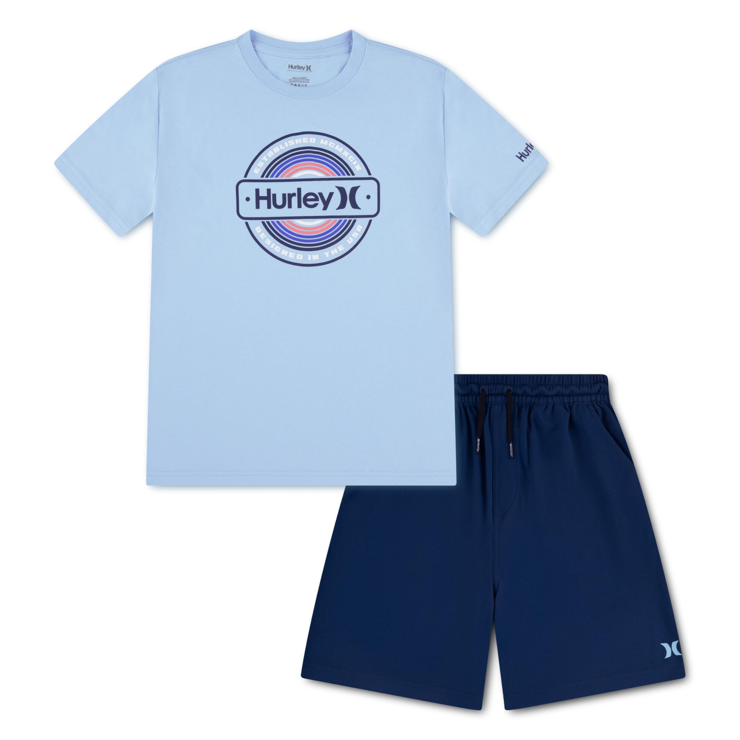 hurley-set-t-shirt-shorts-jungen-grau-2-teilig image 4