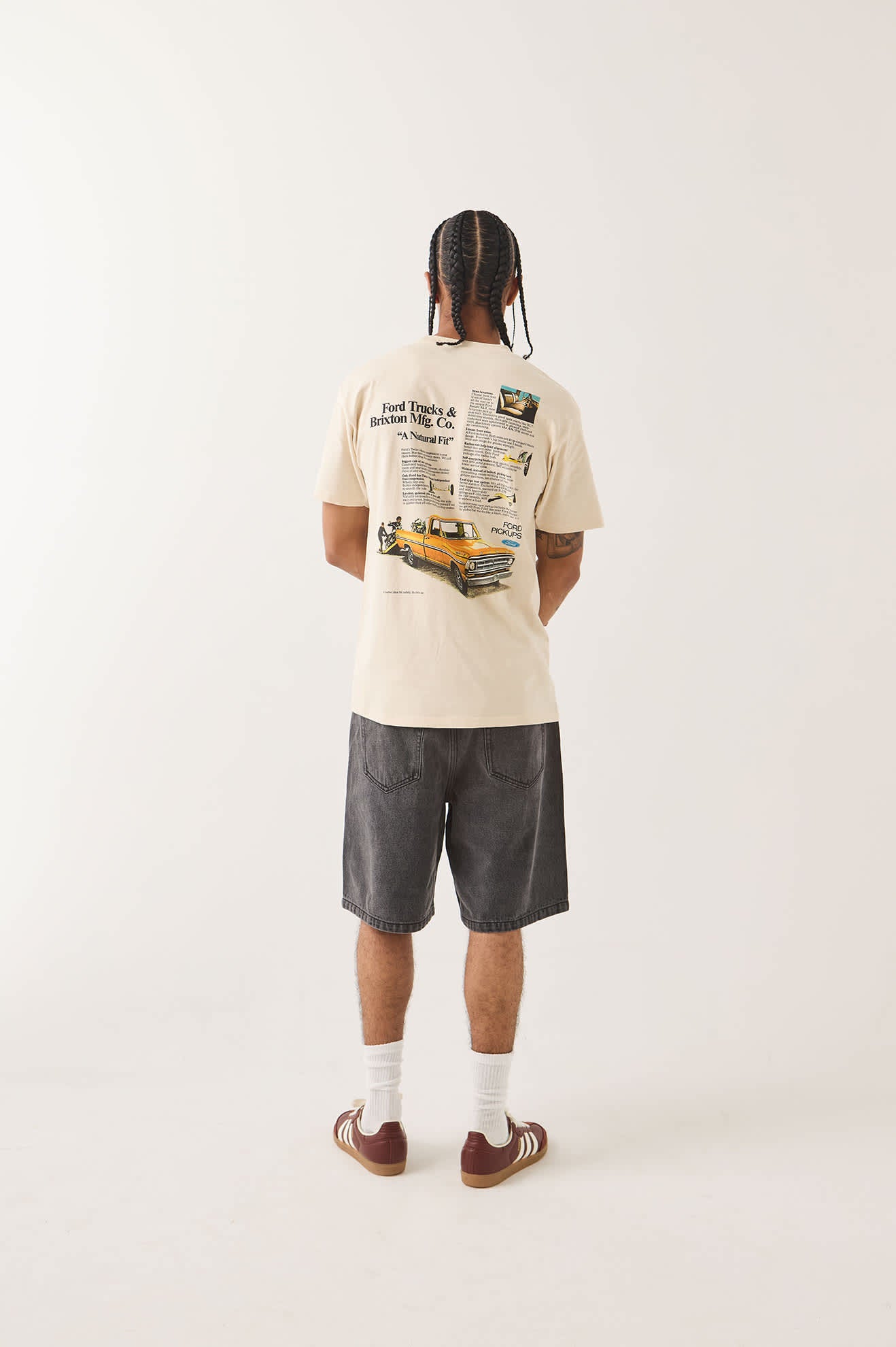 brixton-relaxed-short-washed-black-denim-baggy-schwarz image 4