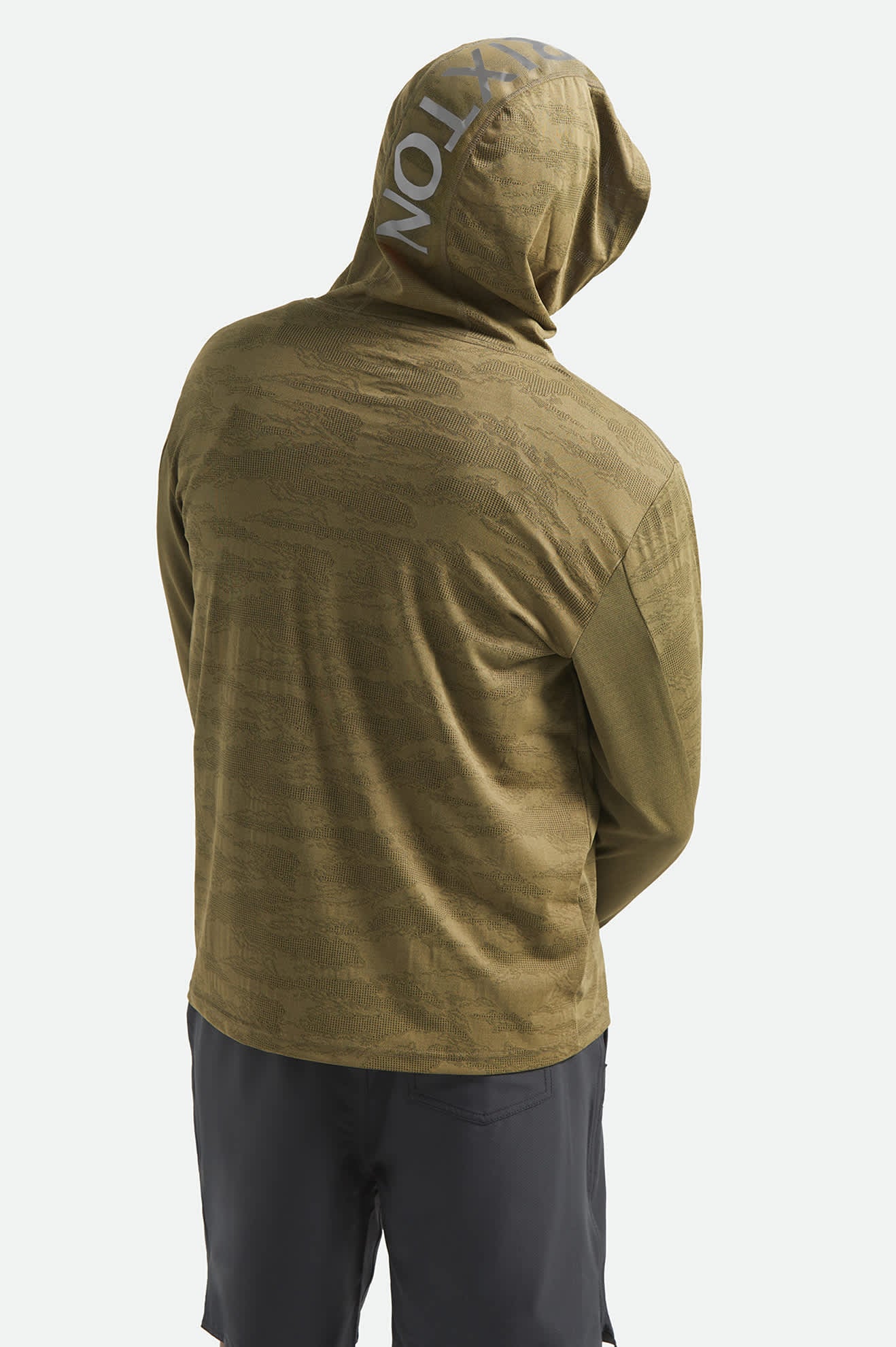 brixton-journey-sun-hoodie-olive-tiger-camo-upf image 4