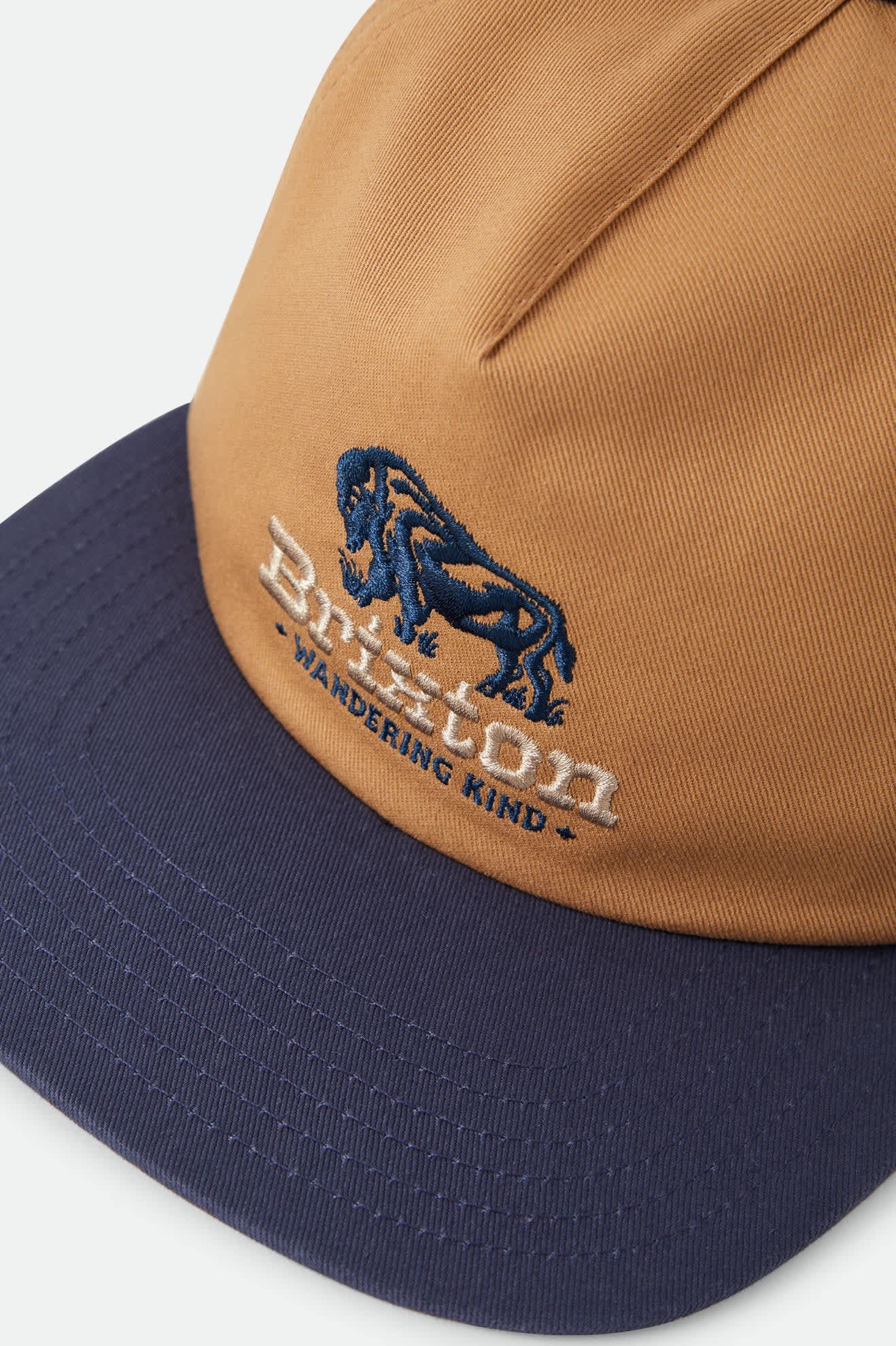 brixton-drifter-netplus-snapback-brown-sugar-navy-patch image 3