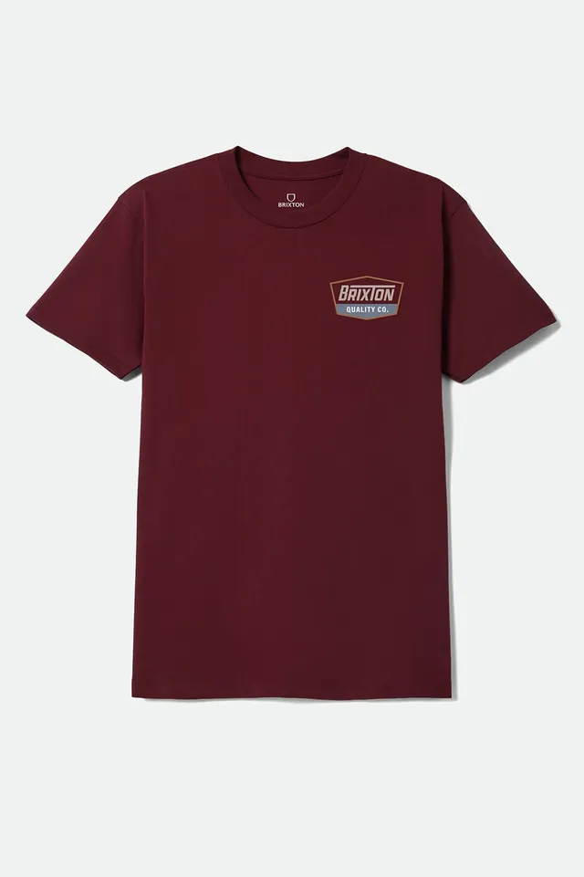 brixton-regal-standard-t-shirt-herren-burgundy-tobacco image 1