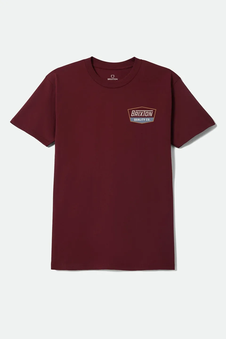 brixton-regal-standard-t-shirt-herren-burgundy-tobacco image 1