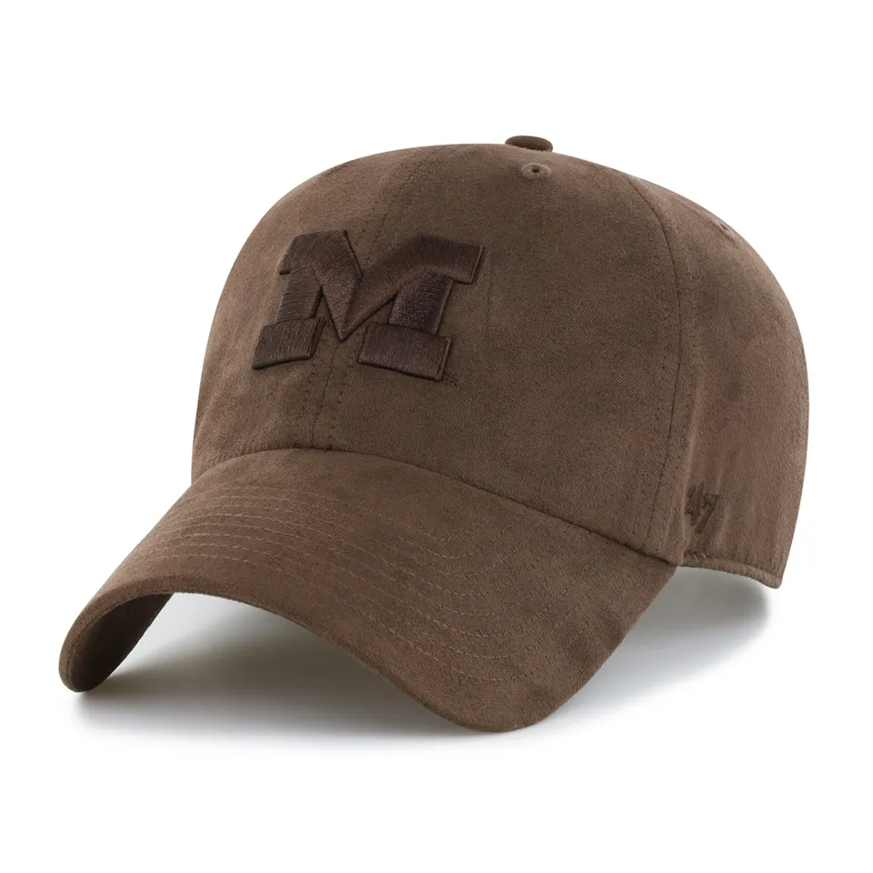 47-clean-up-michigan-wolverines-cap-braun-osf-suede image 1