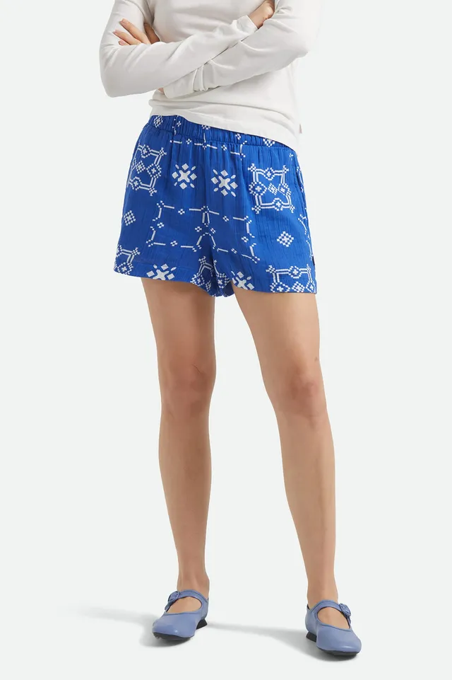 brixton-tile-short-shorts-sunrise-blue-tile-print image 1
