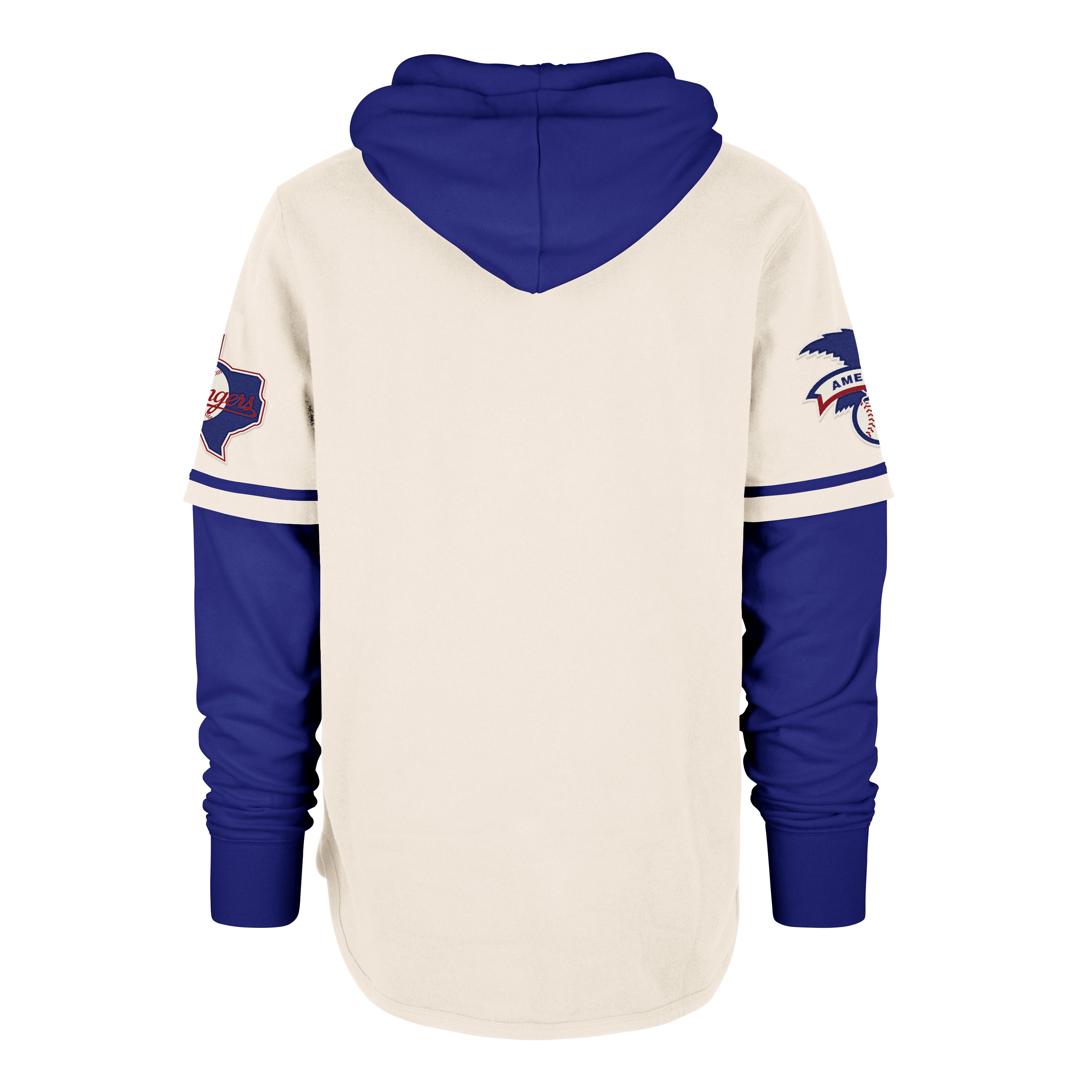47-brand-shortstop-texas-rangers-trifecta-hoodie-cream image 2