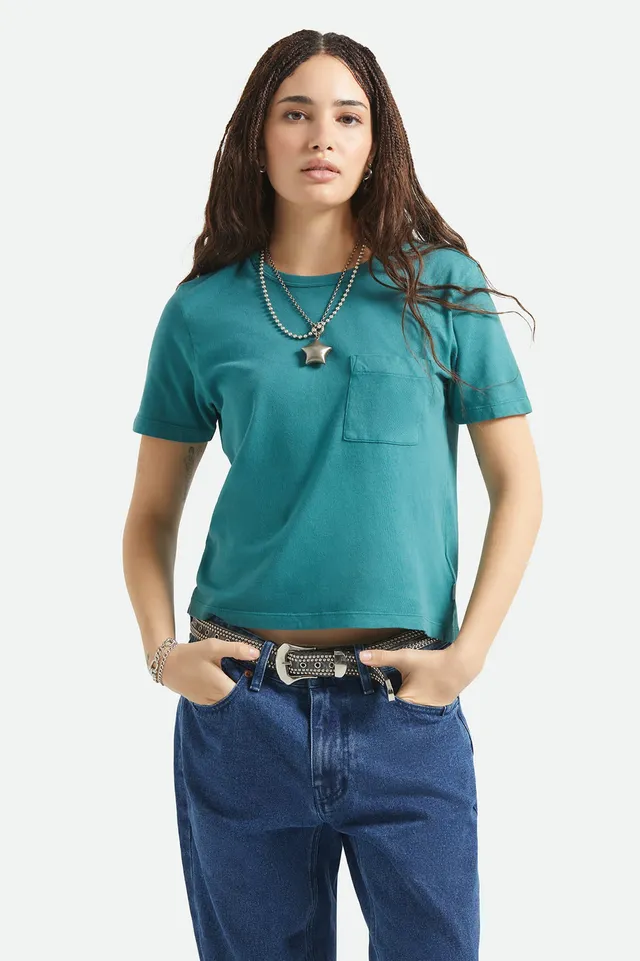 brixton-carefree-organic-t-shirt-washed-teal-bio-baumwolle image 1