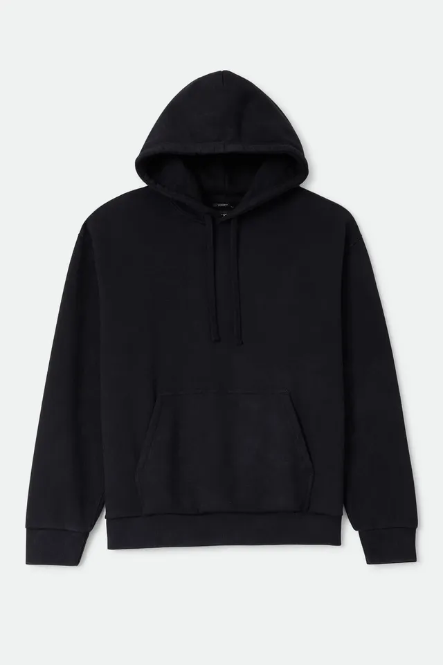 brixton-baseline-hood-fleece-hoodie-schwarz image 1