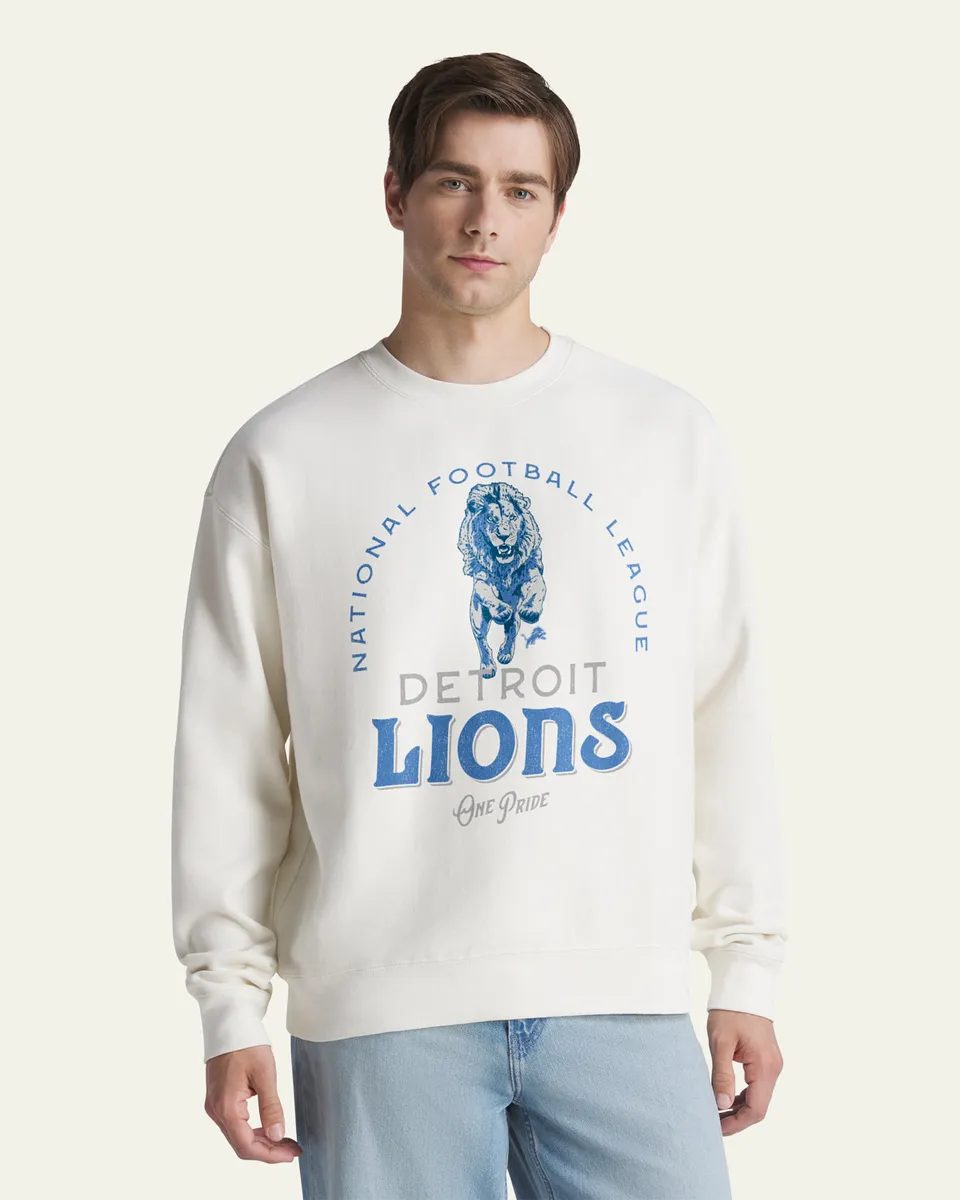 47-brand-detroit-lions-crew-sweatshirt-beige-baumwolle image 1