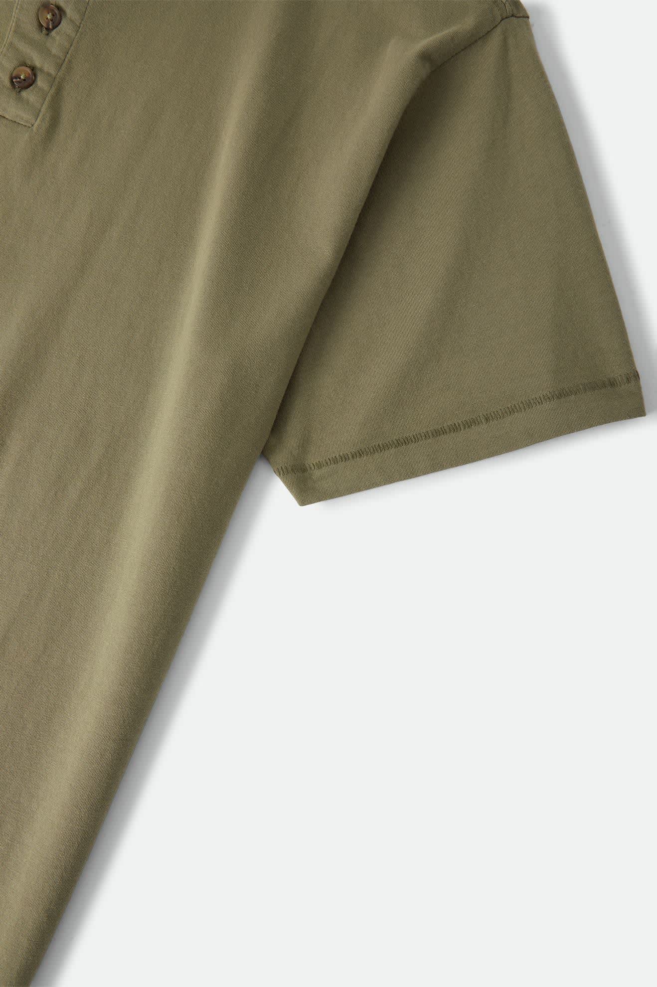 brixton-baseline-henley-t-shirt-olive-surplus-vintage-wash image 4
