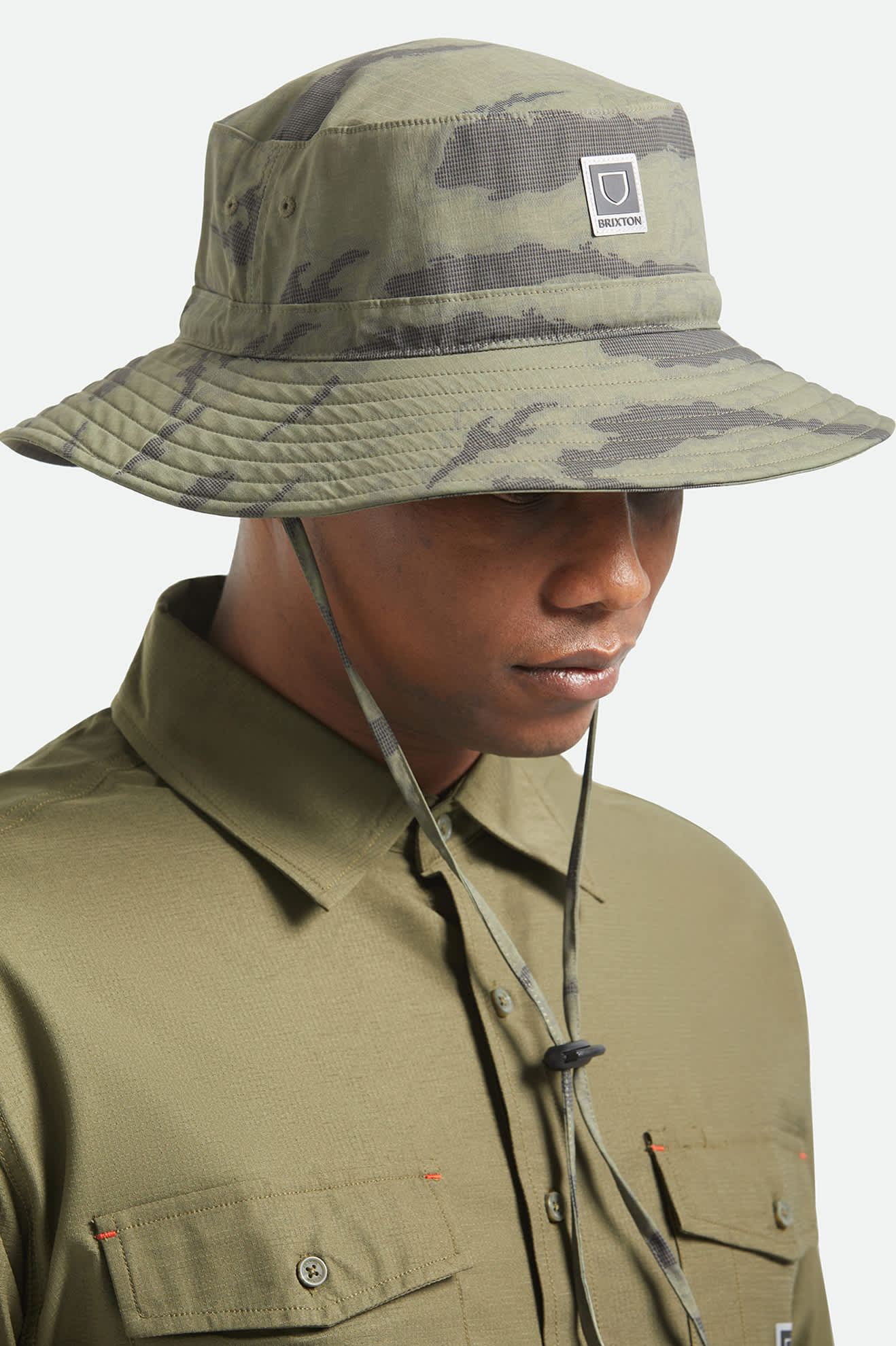 brixton-journey-boonie-hut-olive-tiger-camo-schwimmf-hig image 5