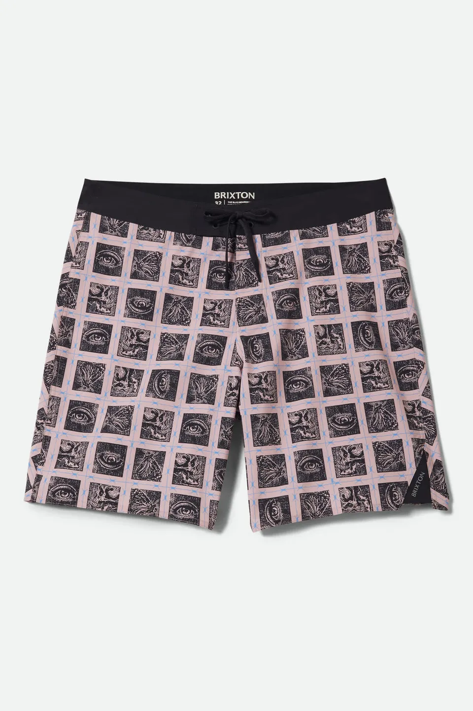 brixton-blitz-boardshort-19-silver-pink-black-herren image 1