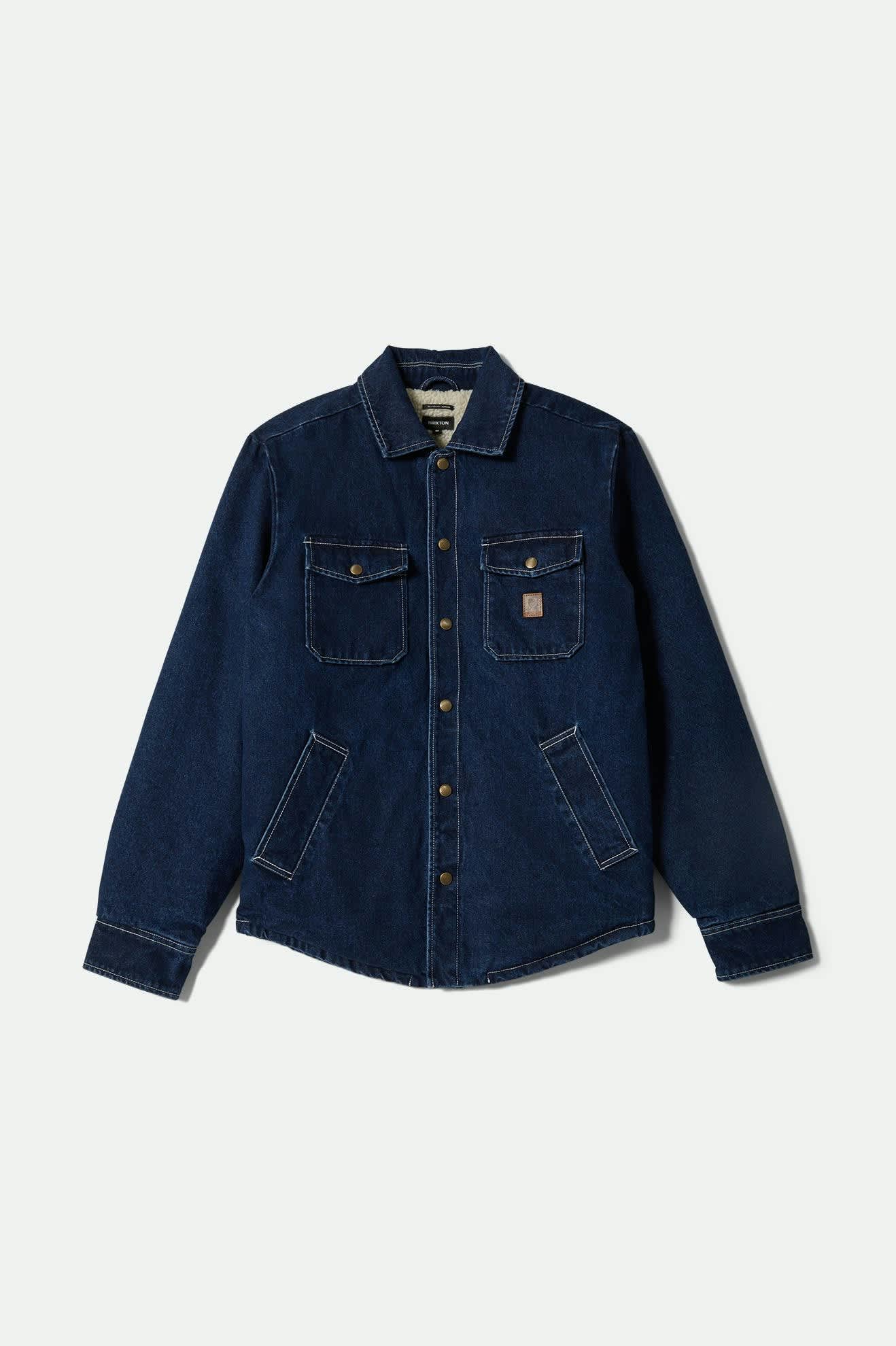 brixton-durham-sherpa-jacke-medium-wash-denim image 1