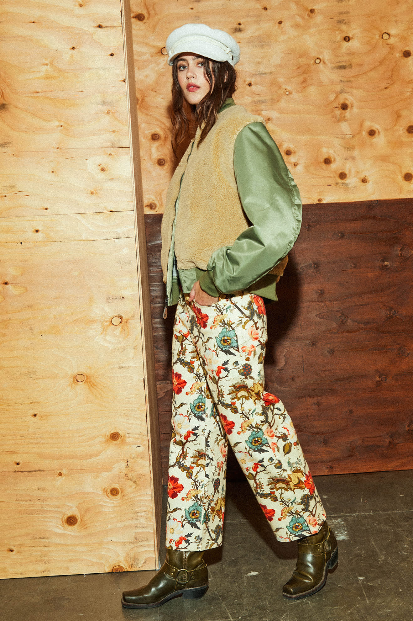 brixton-sherpa-surplus-bomberjacke-olive-surplus-damen image 8