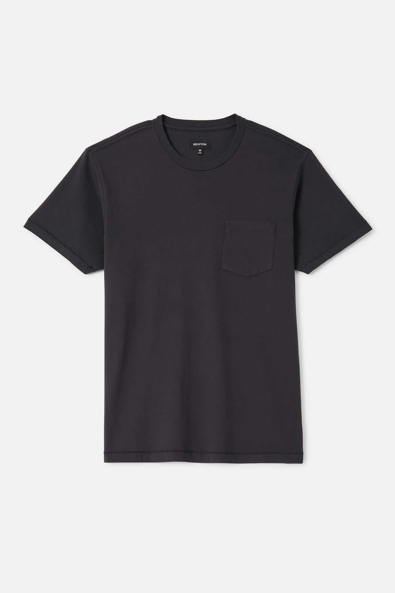 brixton-baseline-pocket-t-shirt-schwarz-baumwolle image 1
