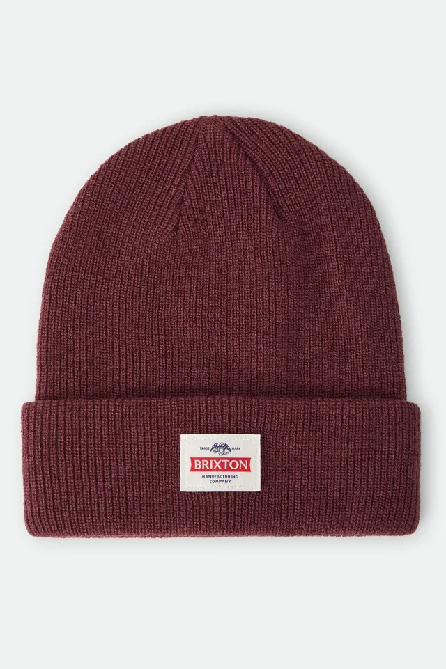 brixton-trademark-beanie-dark-brick-strickm-tze-recycelt image 1
