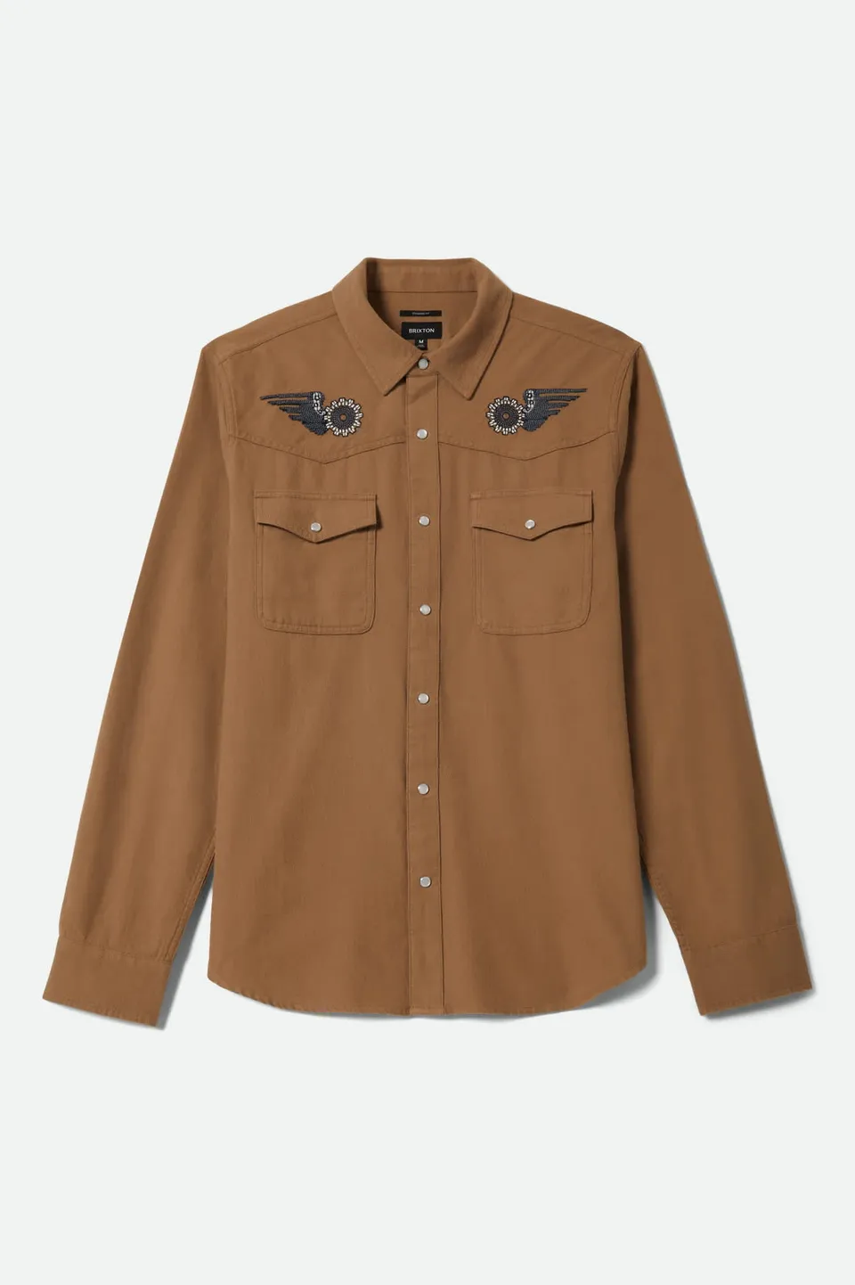 brixton-waylon-lightweight-overshirt-hemd-khaki-baumwolle image 1