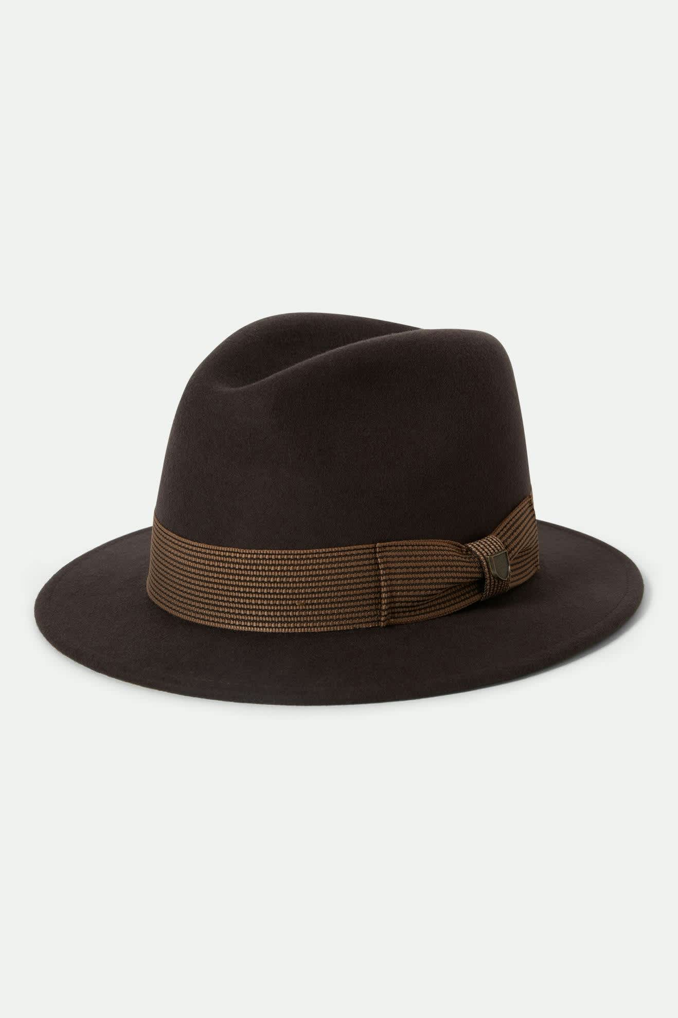 brixton-roma-fedora-hut-chocolate-bronze-wollfilz image 1