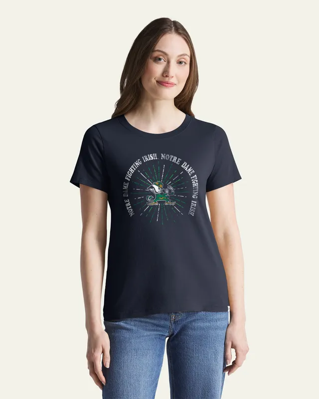 47-brand-foundation-tee-notre-dame-damen-t-shirt-navy-baumwolle image 1