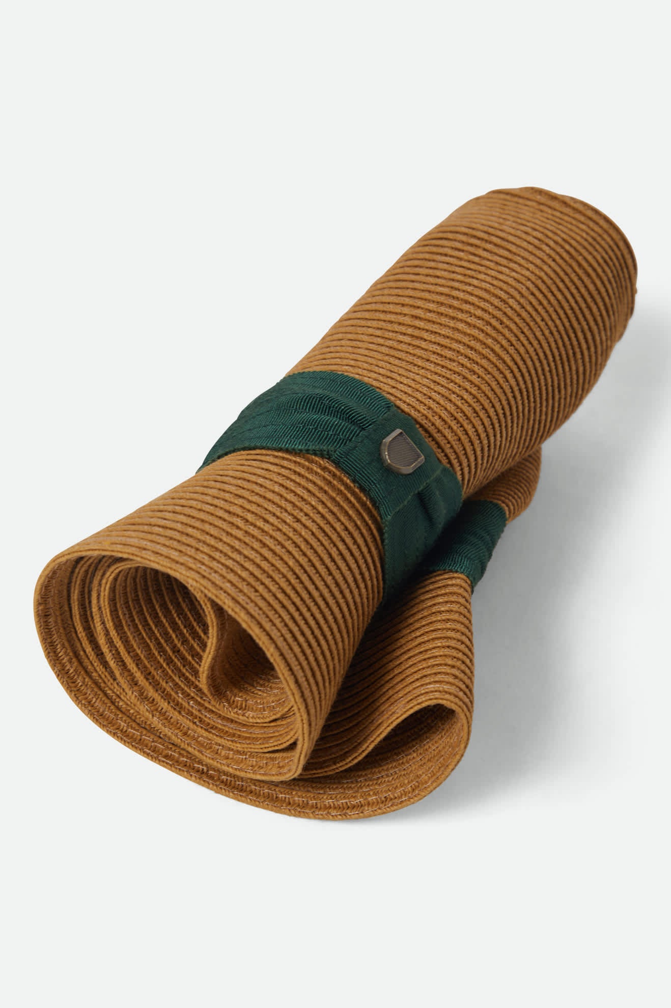 brixton-roma-straw-packable-fedora-dark-tan-primal-green image 8