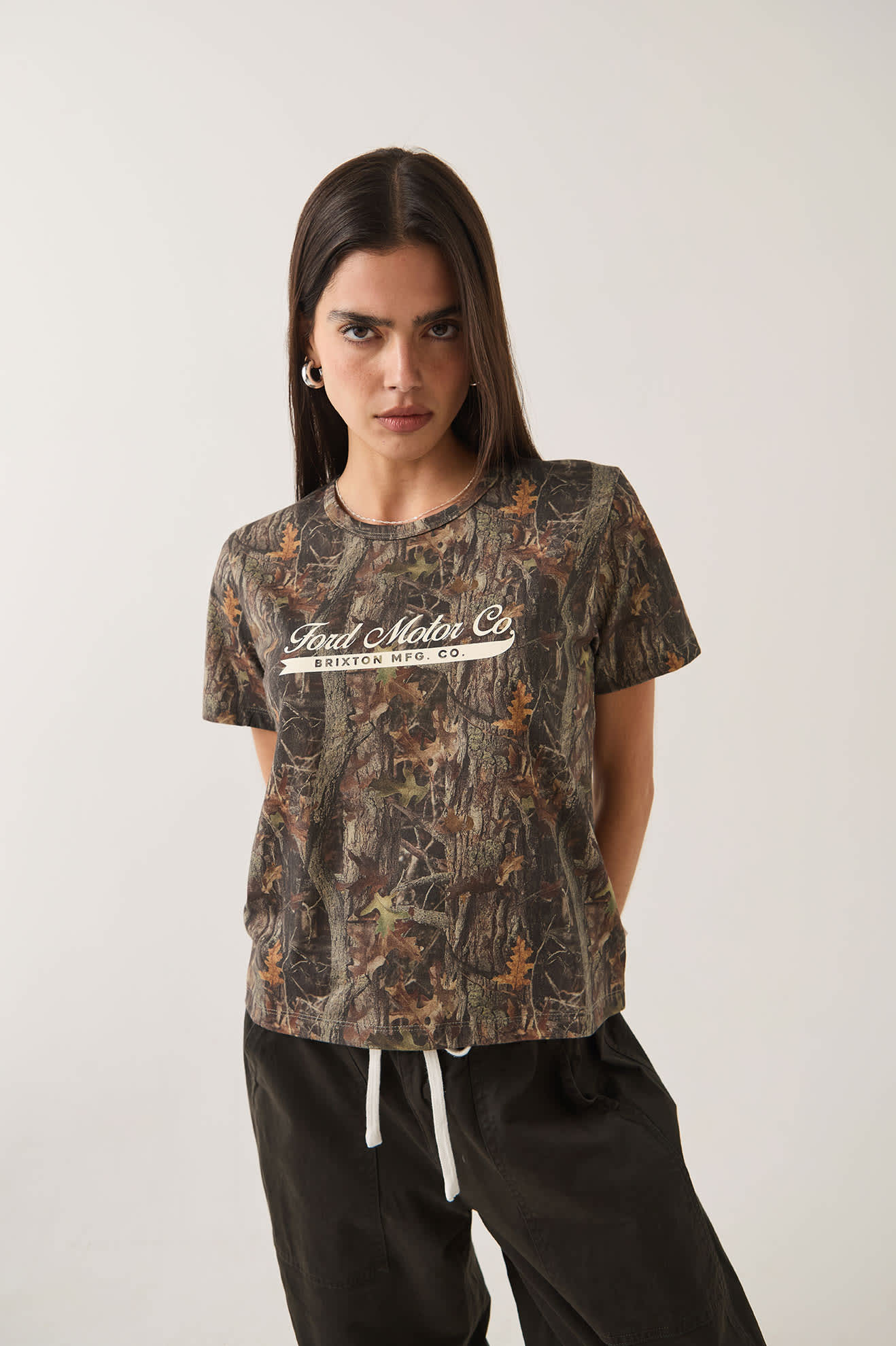 ford-x-brixton-t-shirt-boxwood-green-print-shirt-baumwolle image 5