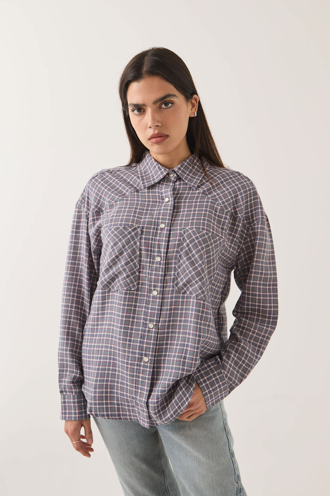 brixton-wayne-damen-hemd-soft-navy-plaid-karo image 5