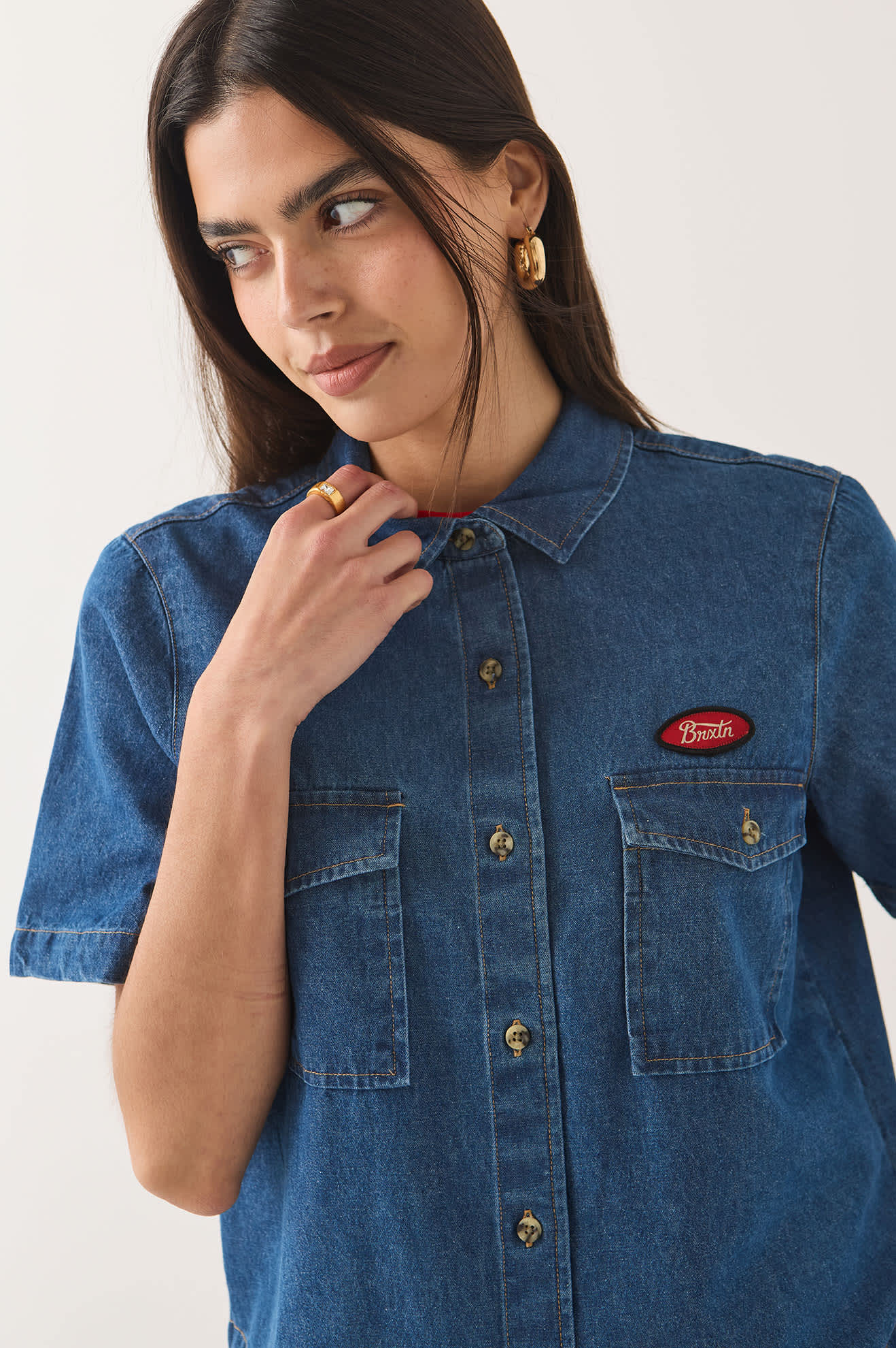 brixton-mechanics-hemd-medium-chambray-damen image 5