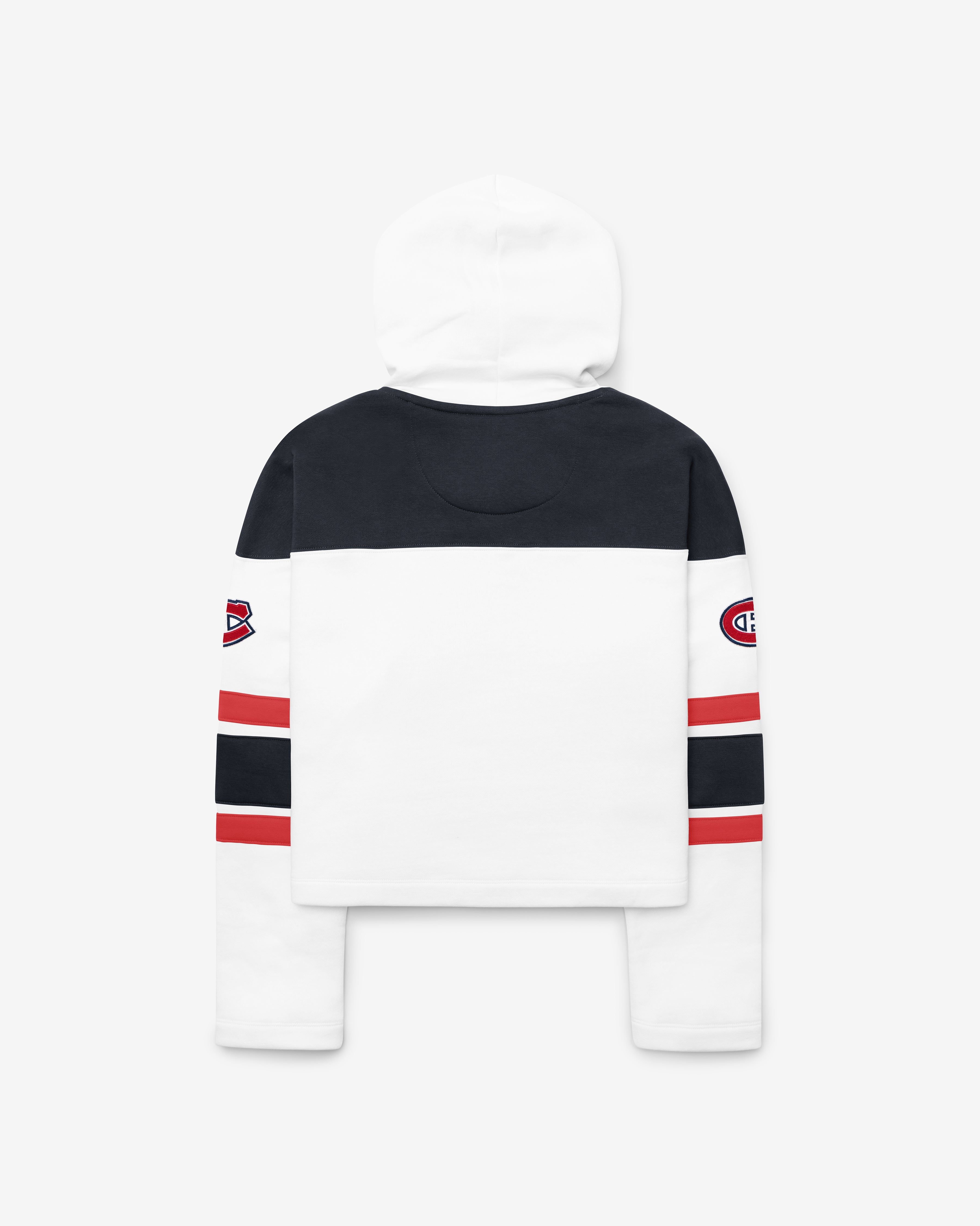 47-lacer-montreal-canadiens-cut-thru-cropped-hoodie-white-wash image 2