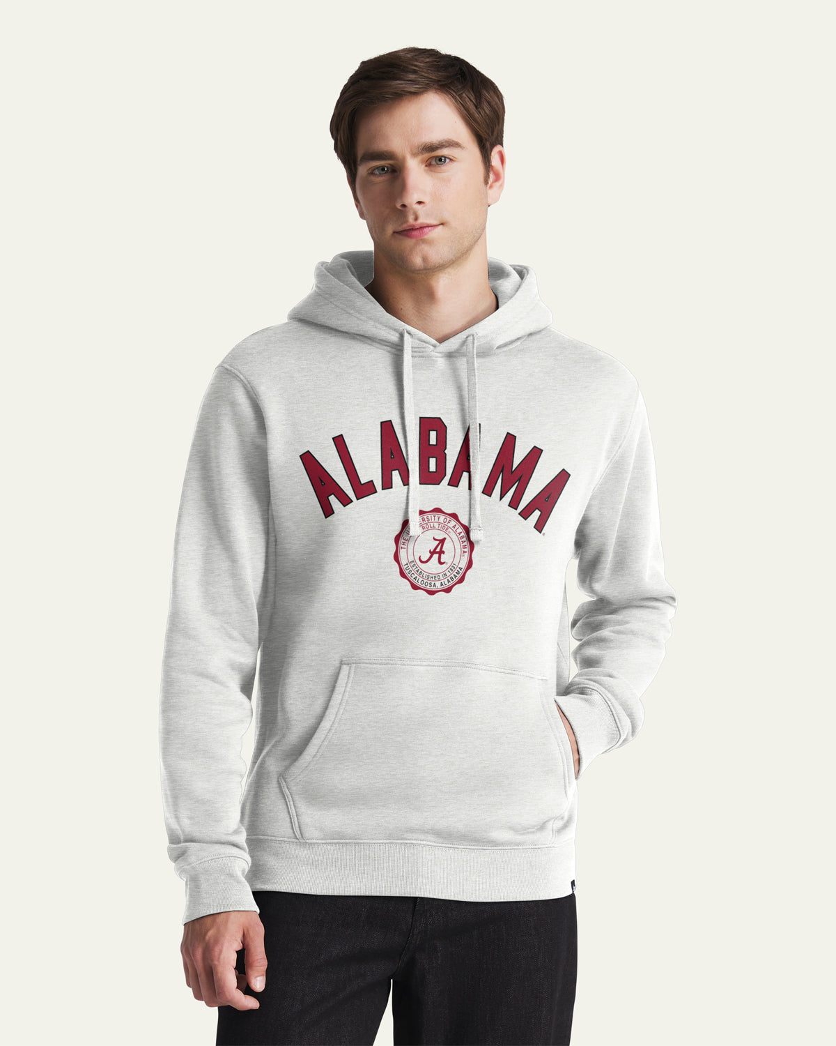 47-everyday-alabama-crimson-tide-hood-relay-grey-hoodie image 1