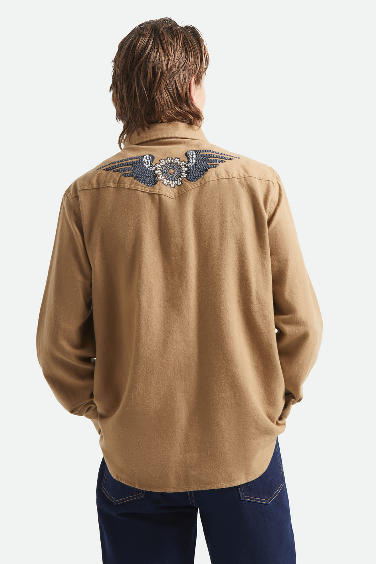 brixton-waylon-lightweight-overshirt-hemd-khaki-baumwolle image 3