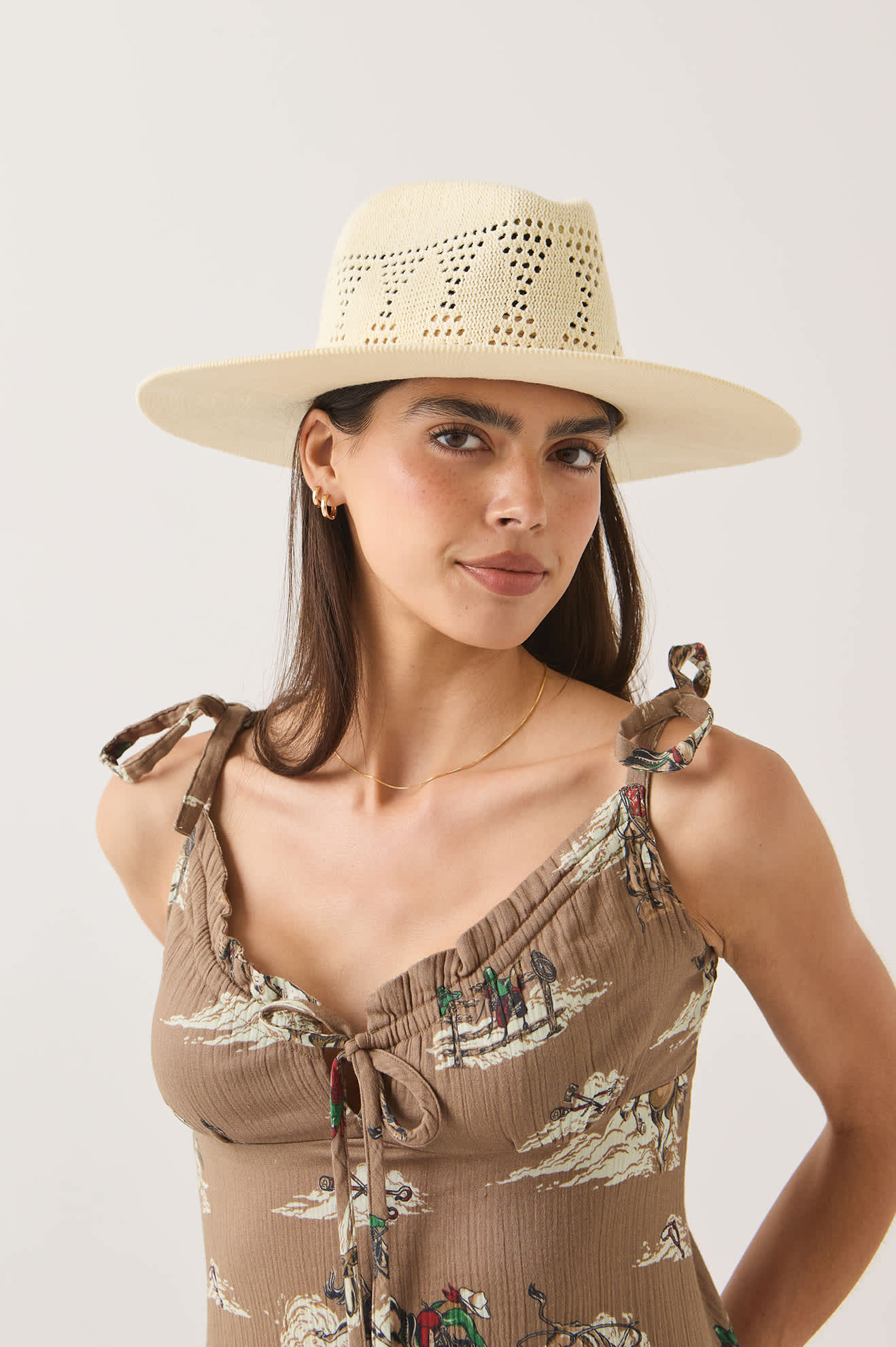 brixton-sophia-knit-packable-fedora-hut-natural-baumwolle image 5