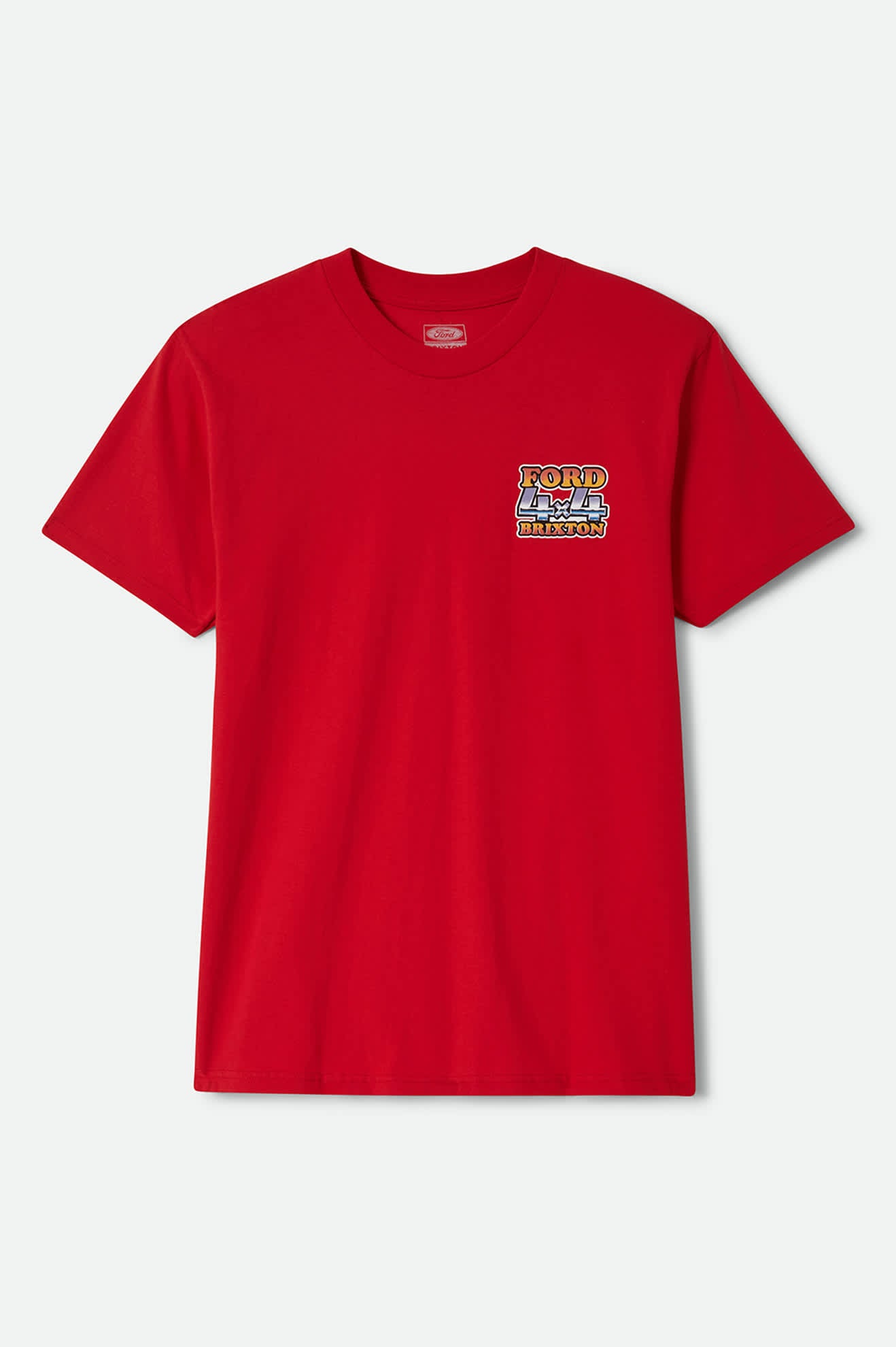 brixton-ford-4x4-chrome-t-shirt-rangoon-red-baumwolle-print image 1