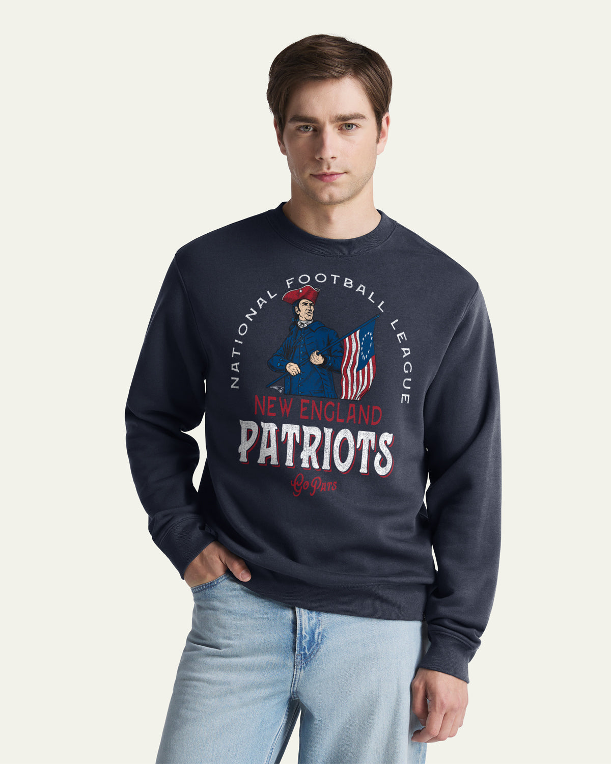 47-headline-crew-juggletoss-patriots-sweatshirt-navy-herren image 1