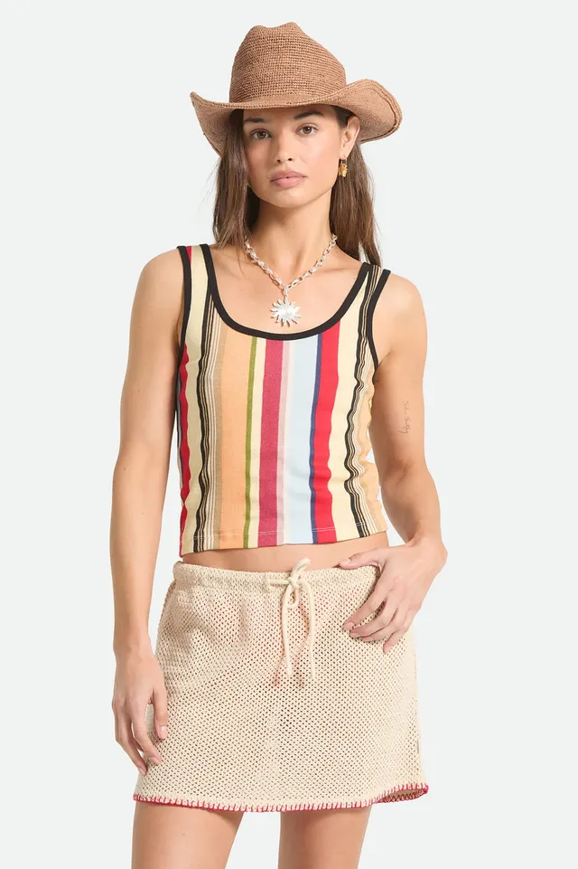 brixton-ringer-organic-a-tank-peach-cobbler-multi-stripe image 1