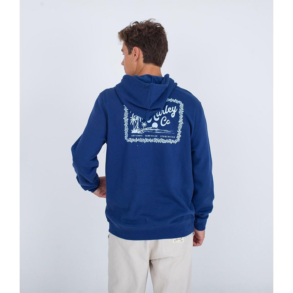 hurley-ukelele-fleece-hoodie-herren-blue-void-l image 3