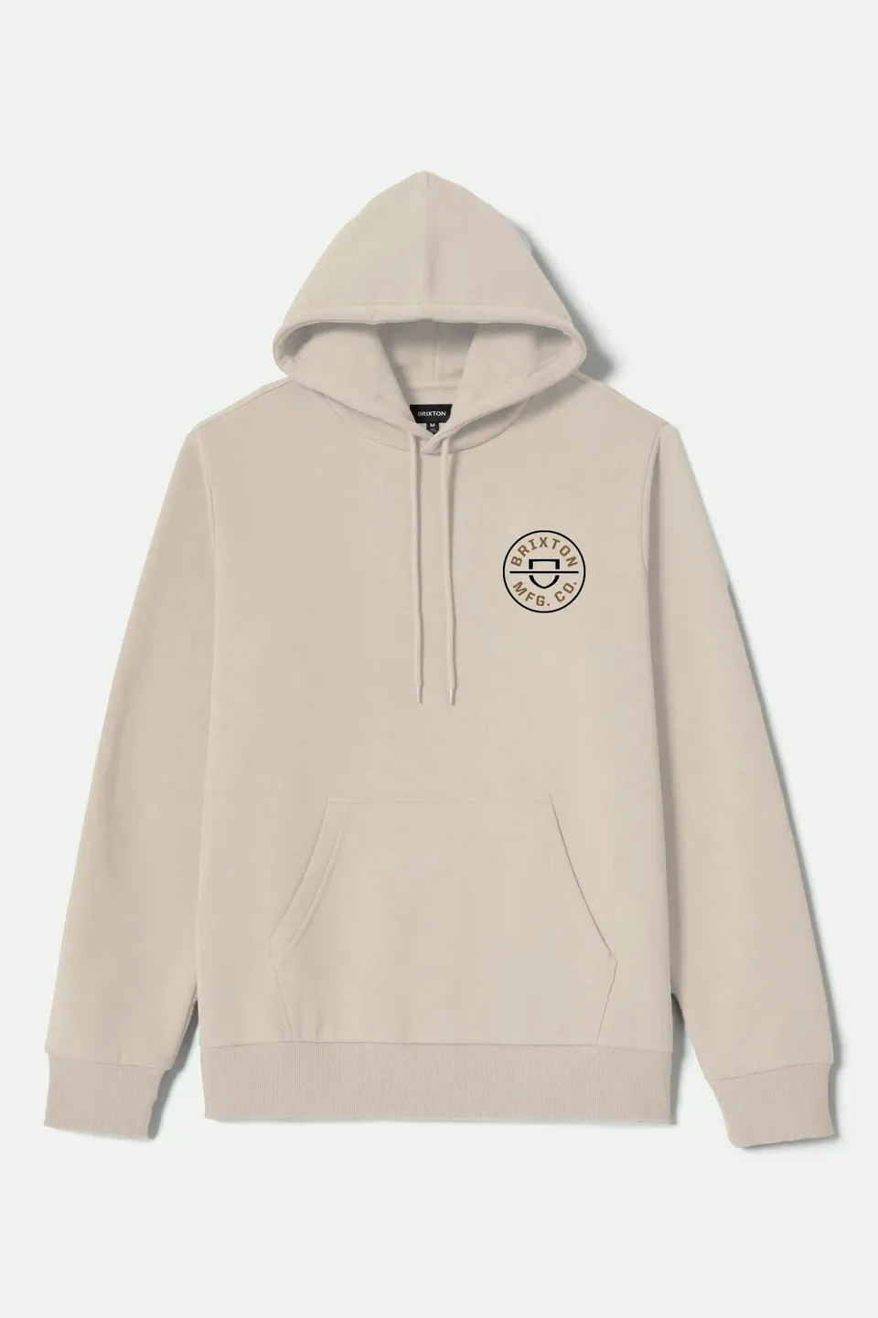 brixton-crest-hoodie-cream-jet-black-kapuzenpulli image 1