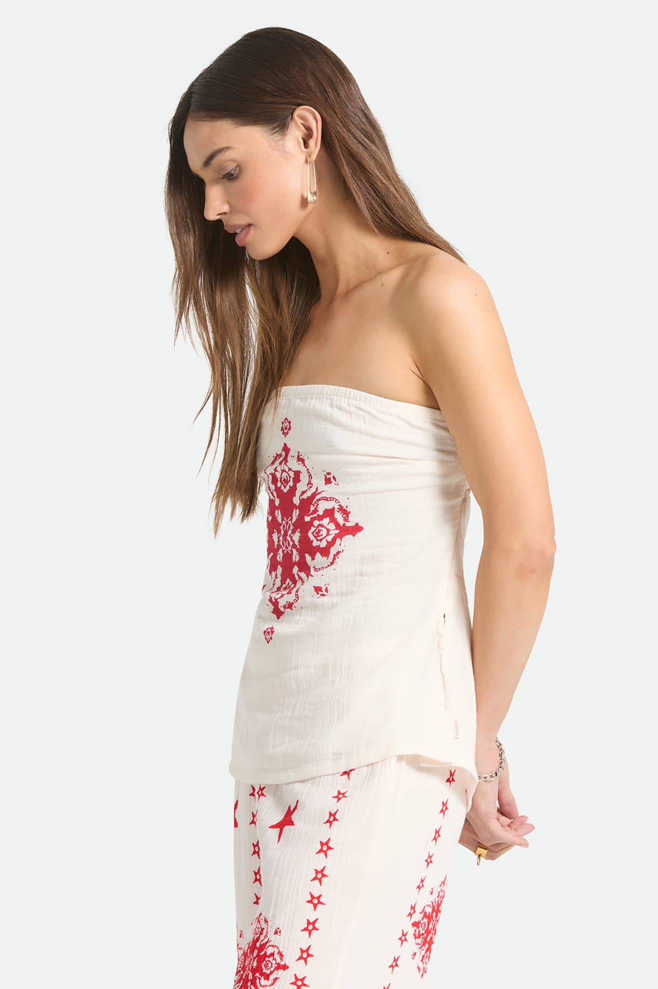 brixton-lola-tube-top-baumwolle-wei-rot image 3