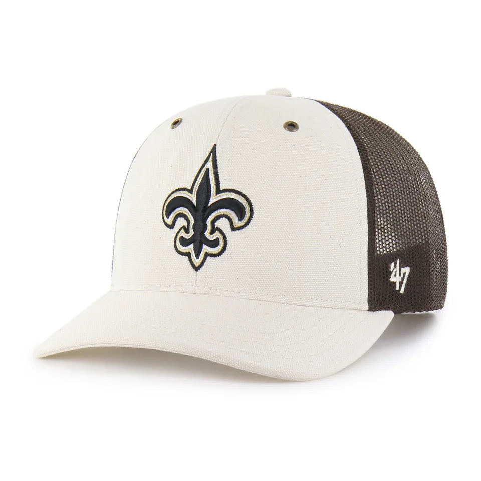 47-new-orleans-saints-carhartt-trucker-cap-natural-snapback image 1