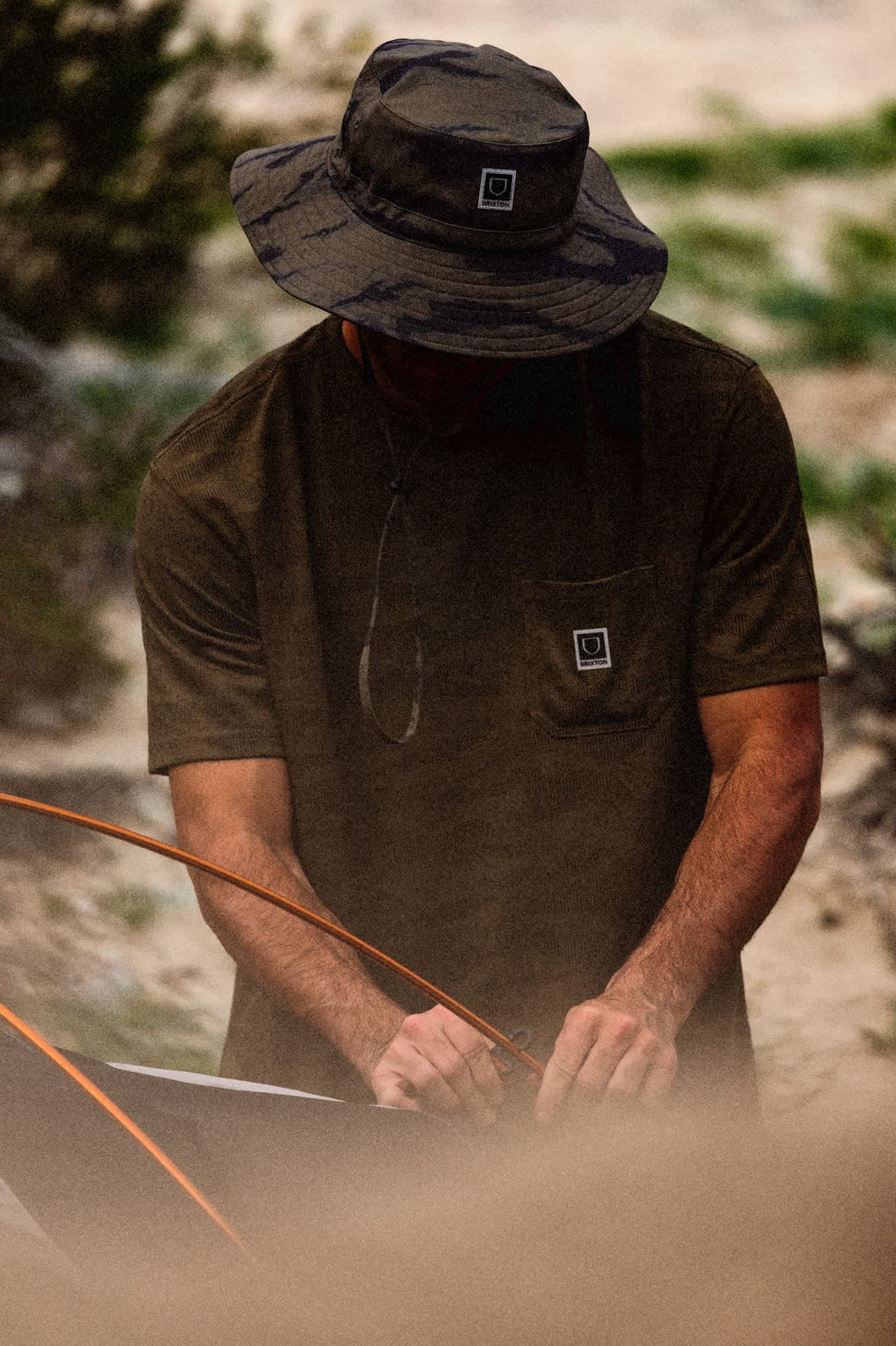 brixton-journey-boonie-hut-olive-tiger-camo-schwimmf-hig image 8