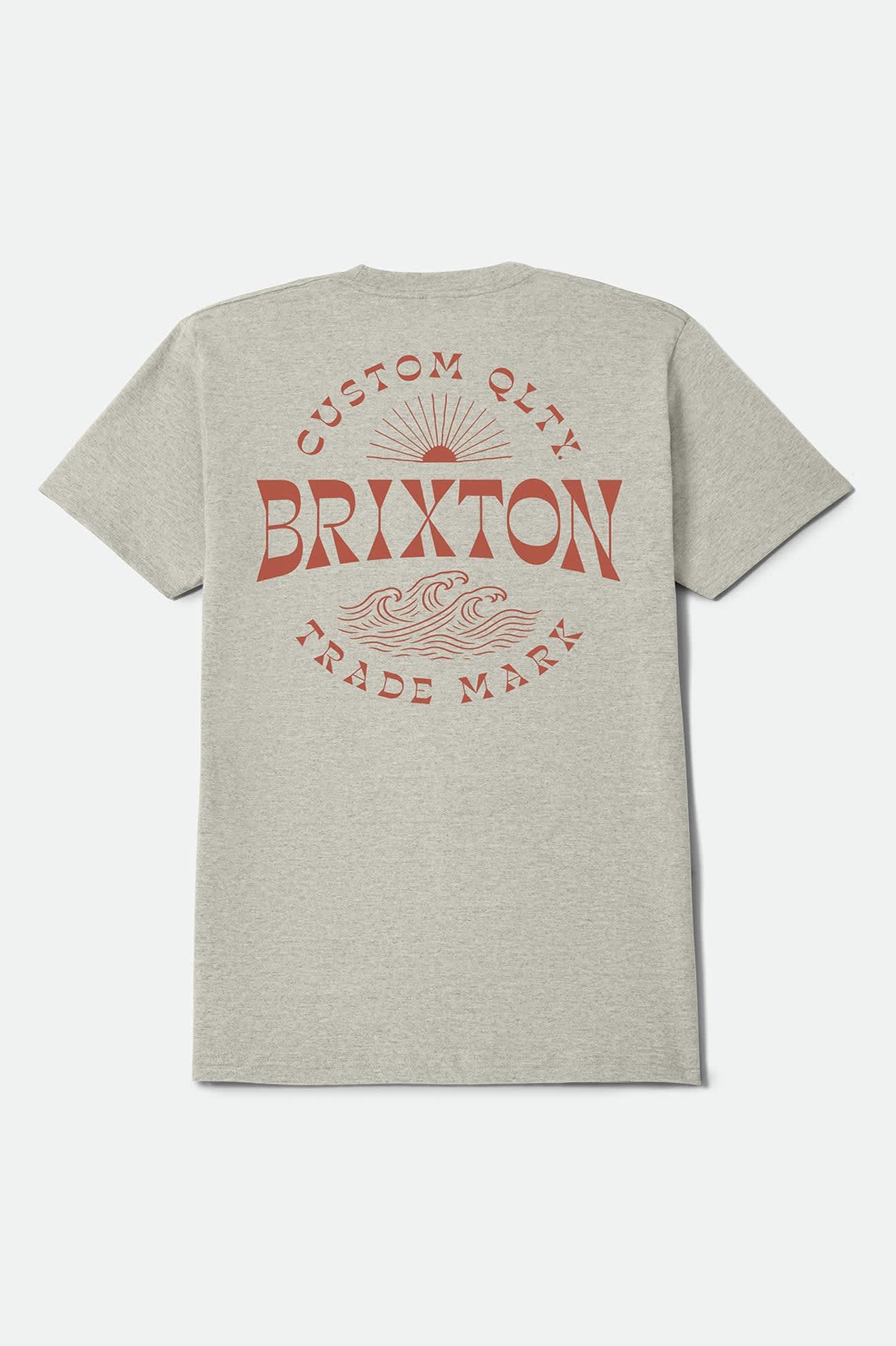 brixton-current-standard-t-shirt-silver-grey-print-baumwolle image 2
