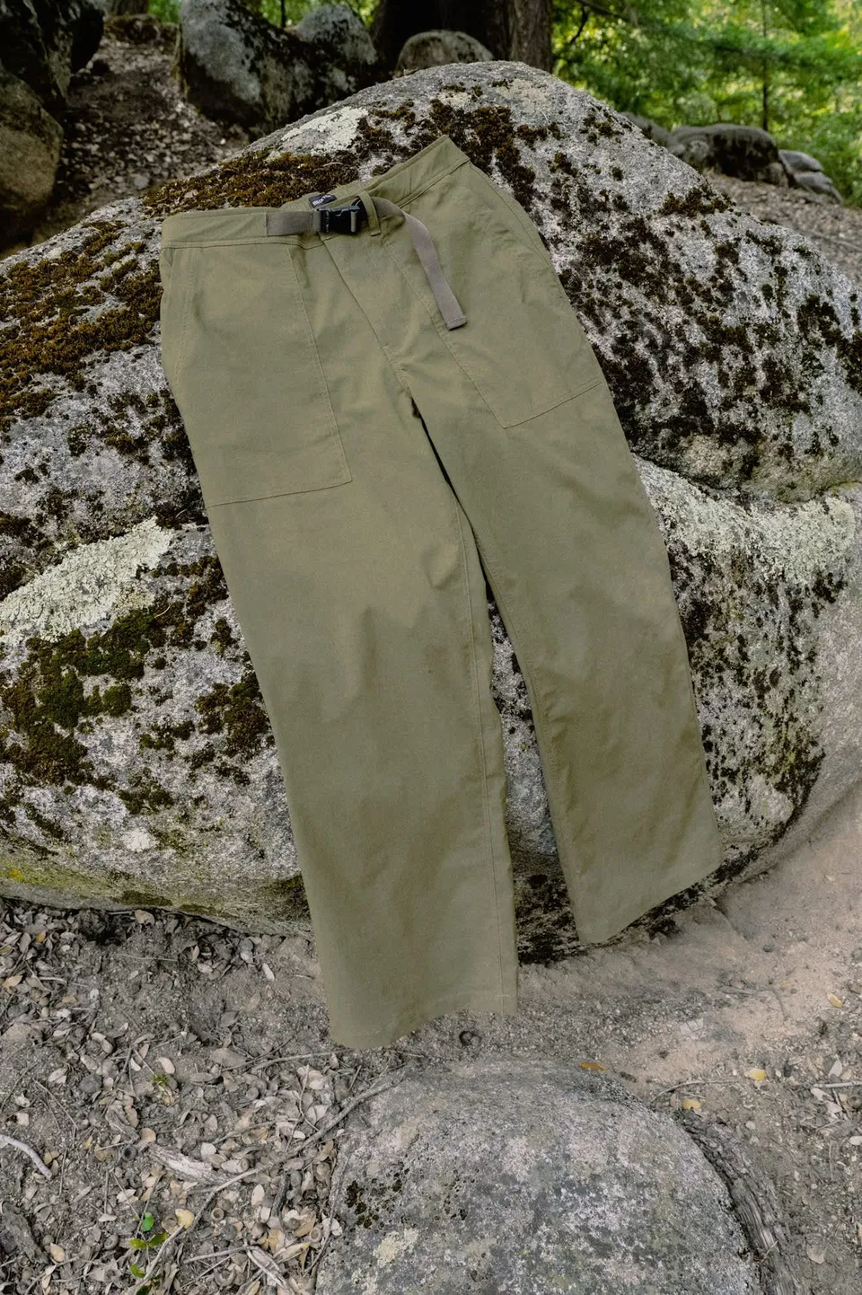 brixton-journey-utility-pant-dark-olive-nylon image 1