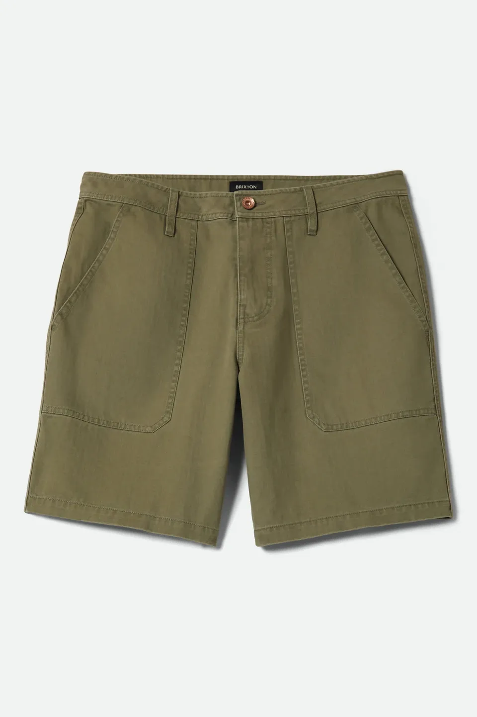 brixton-surplus-herringbone-shorts-washed-olive-green-7 image 1