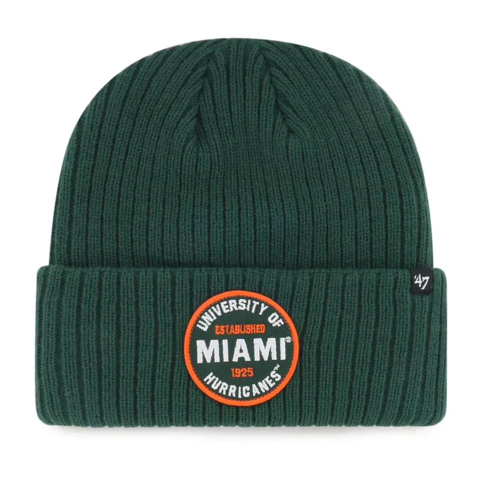 47-brand-cuff-knit-beanie-miami-hurricanes-dunkelgr-n-snowdrift image 1